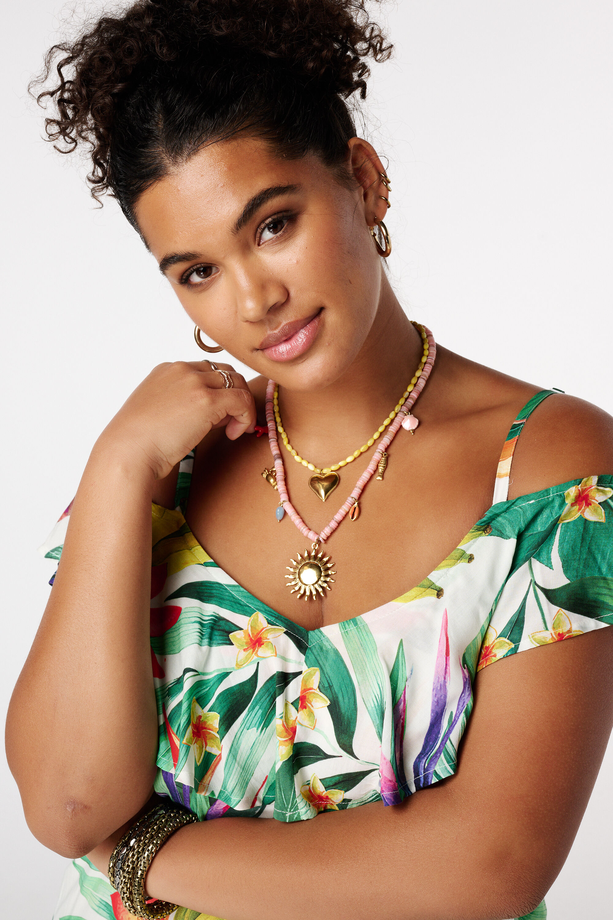 Dubbele gekleurde ketting image number 0