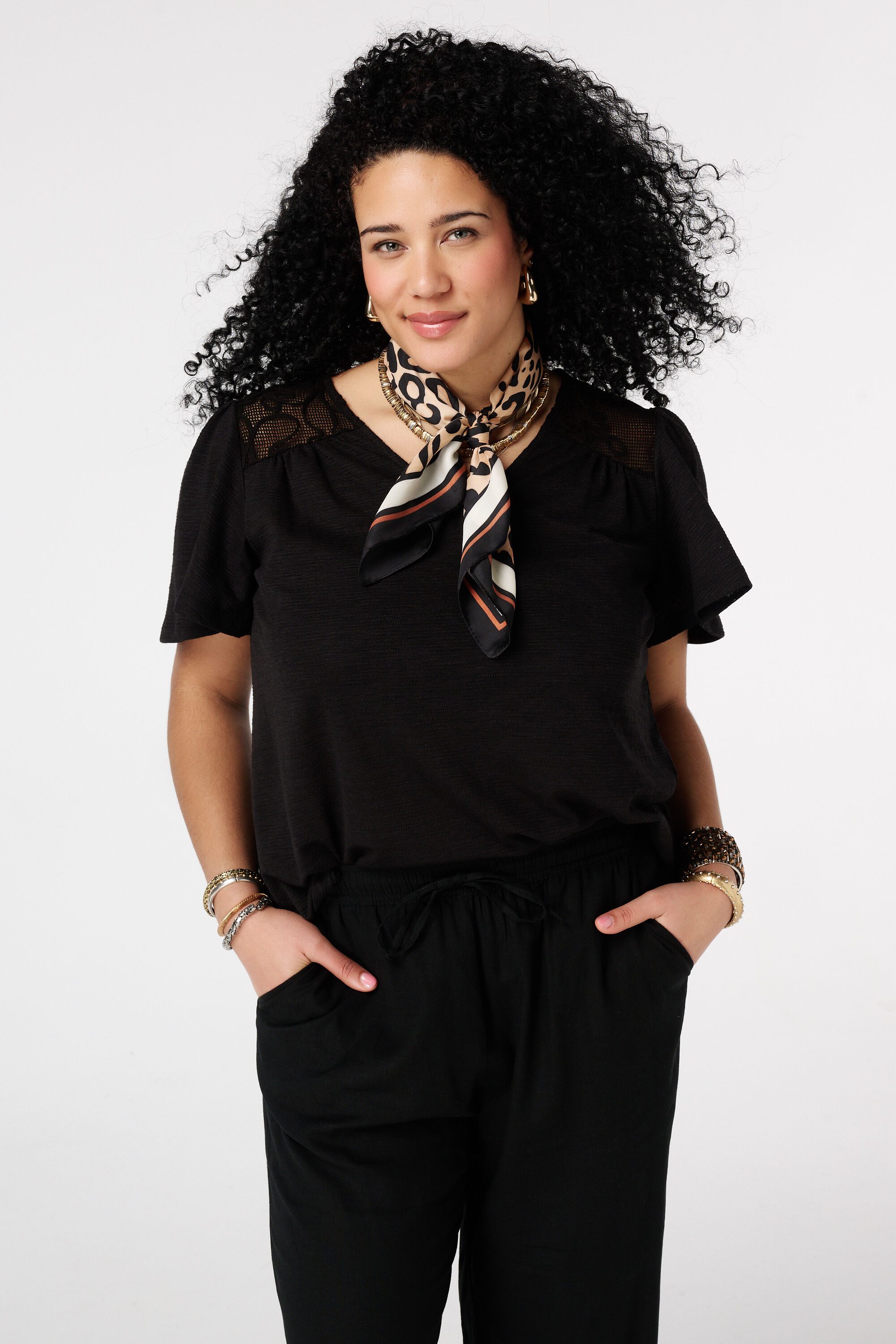 Top met vlindermouwen