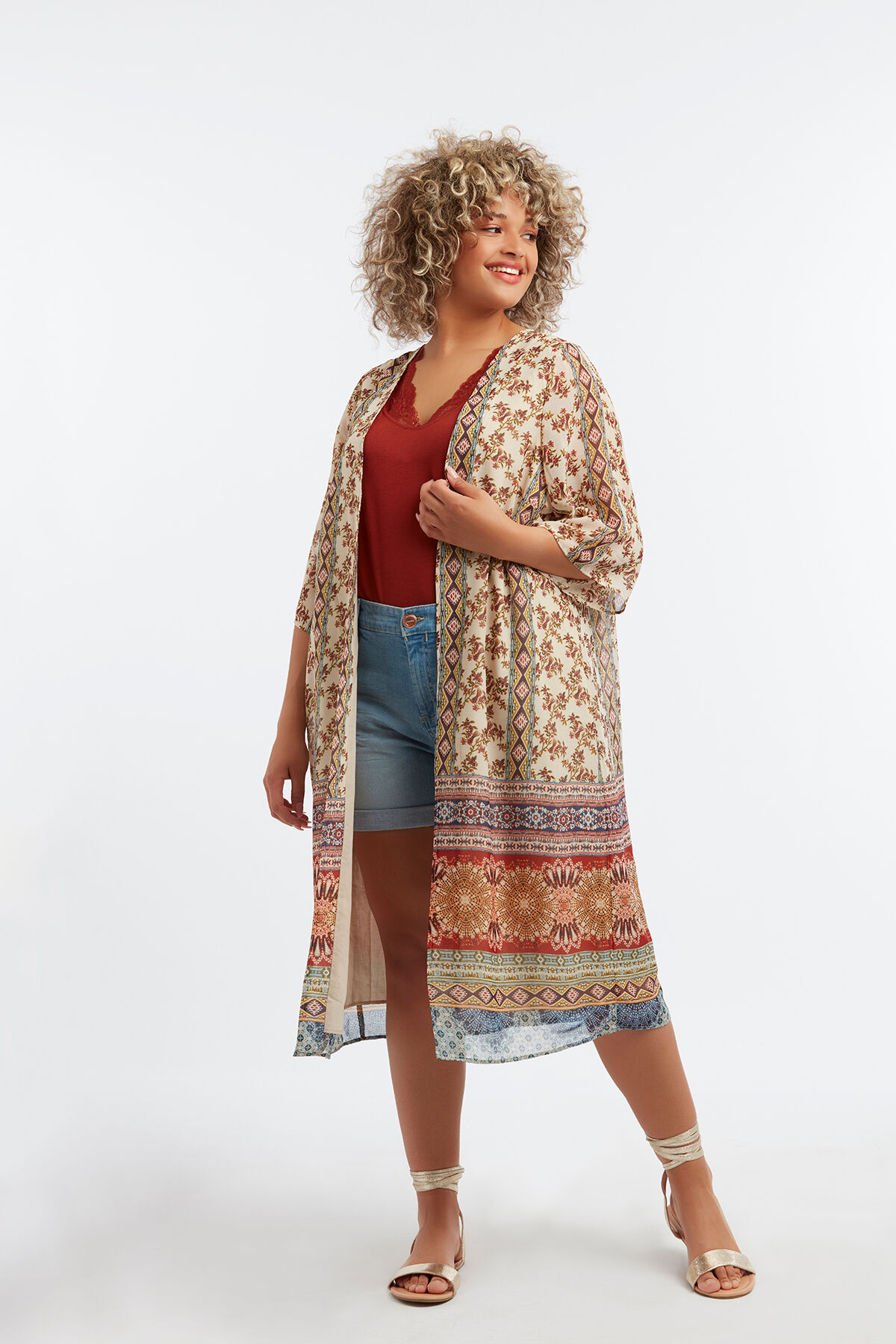 Kimono met print image number 3