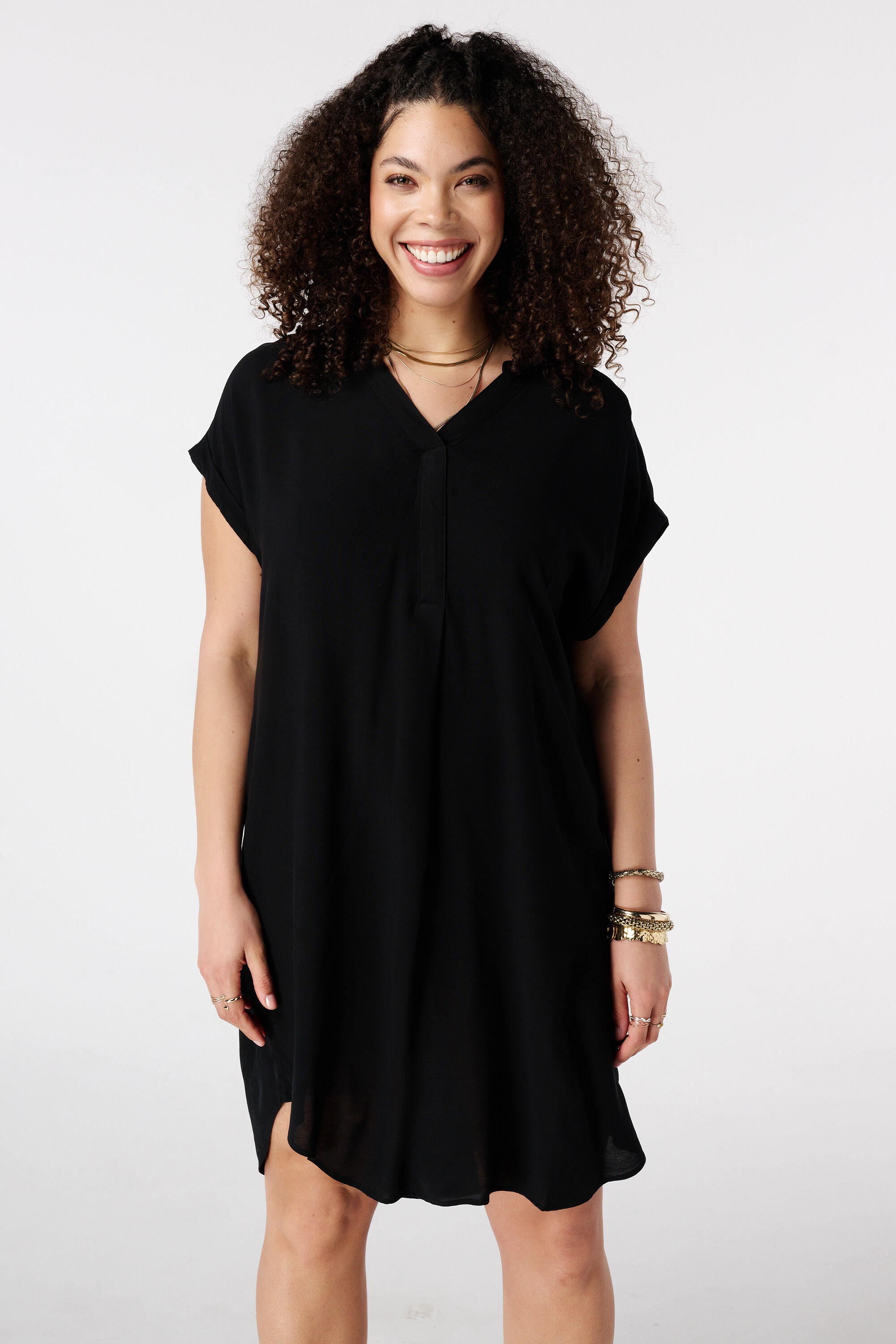 Jurk met v-hals image number 5