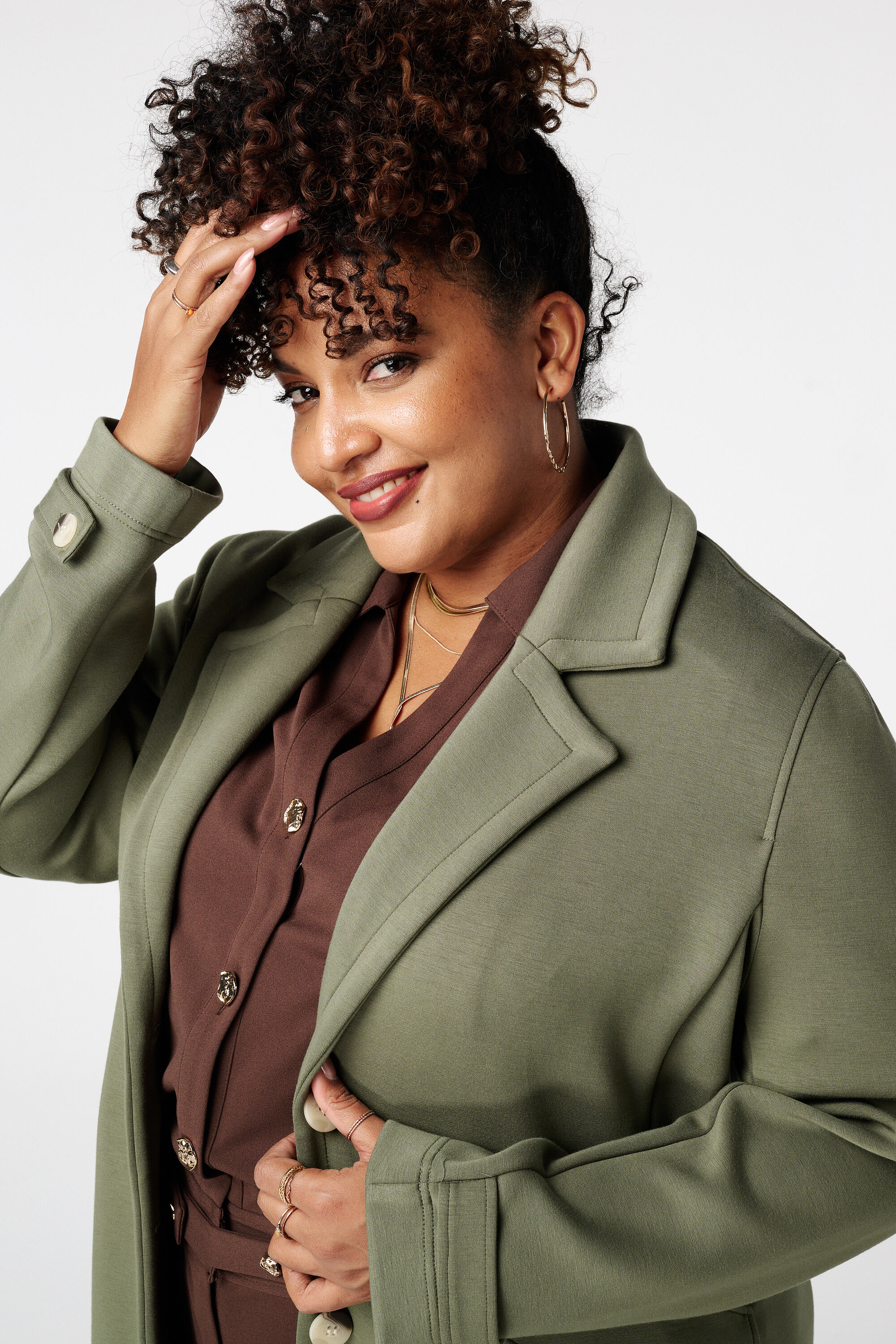 Mantel met knoopsluiting image number 4