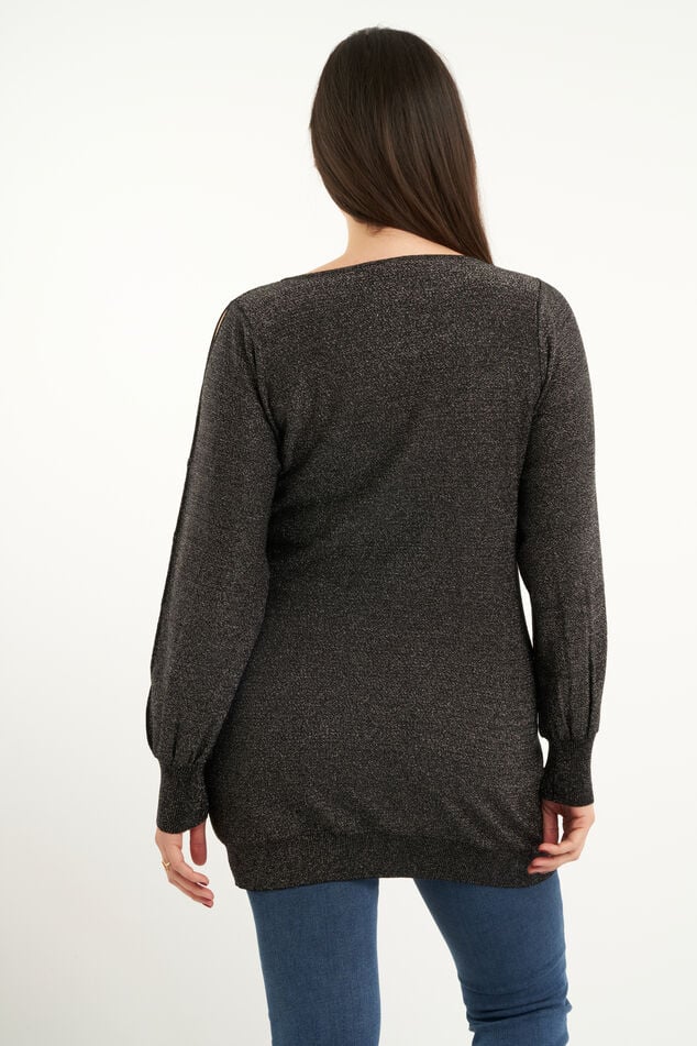 Lange glitter trui image number 3