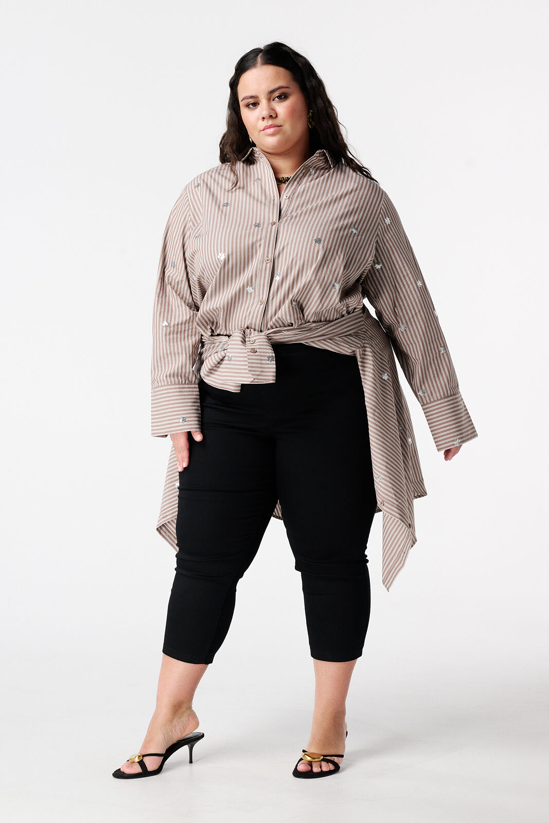 Tregging met denim look