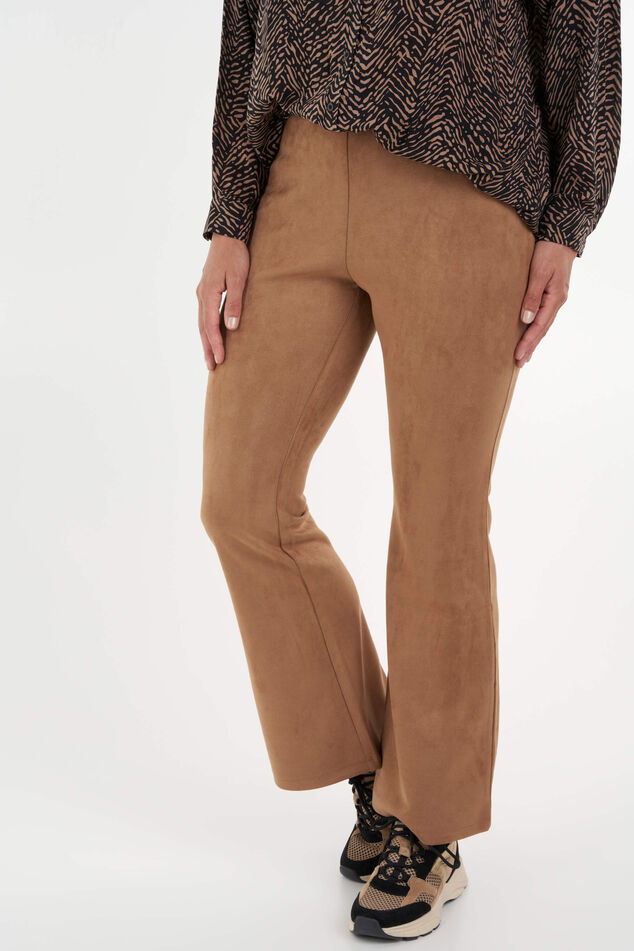 Suede flared legging image number 0