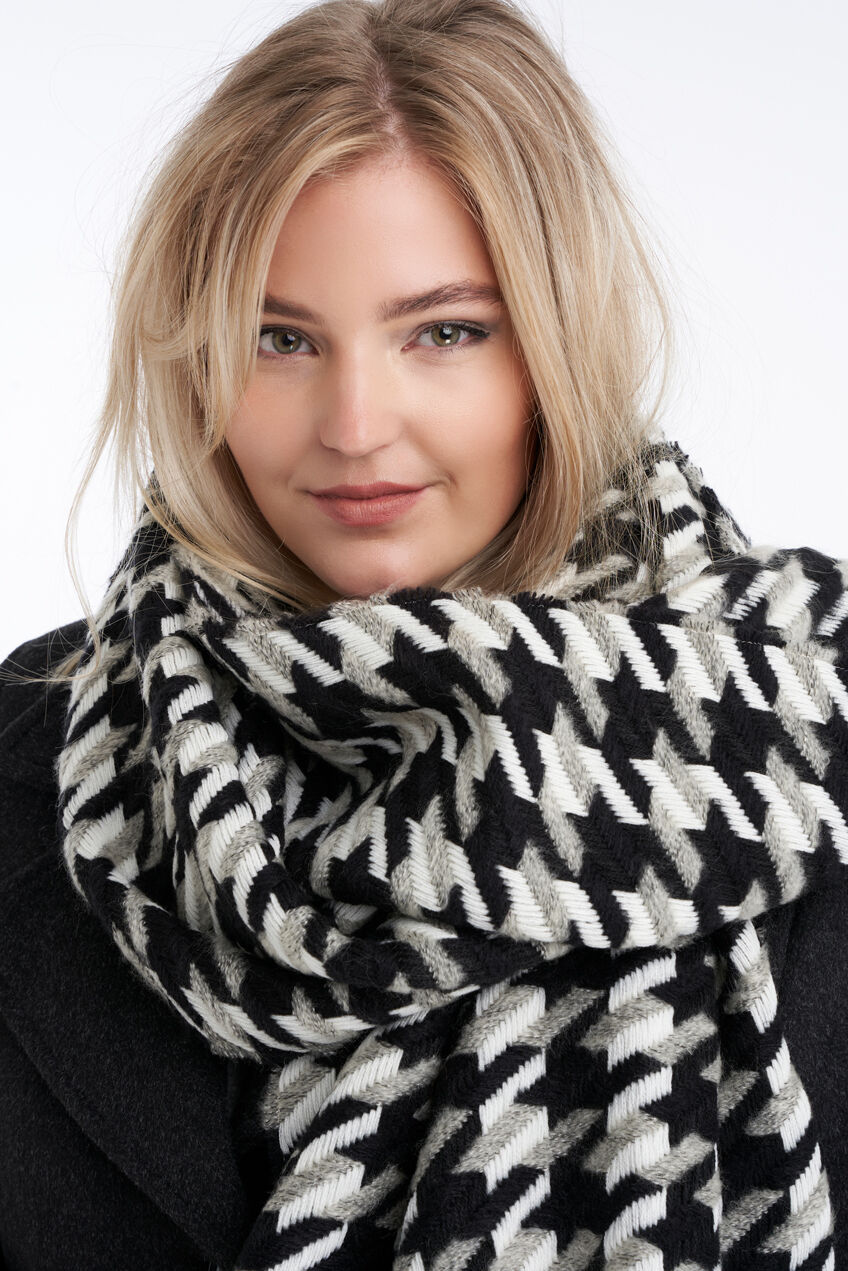 Pied-de-poule sjaal image number 2