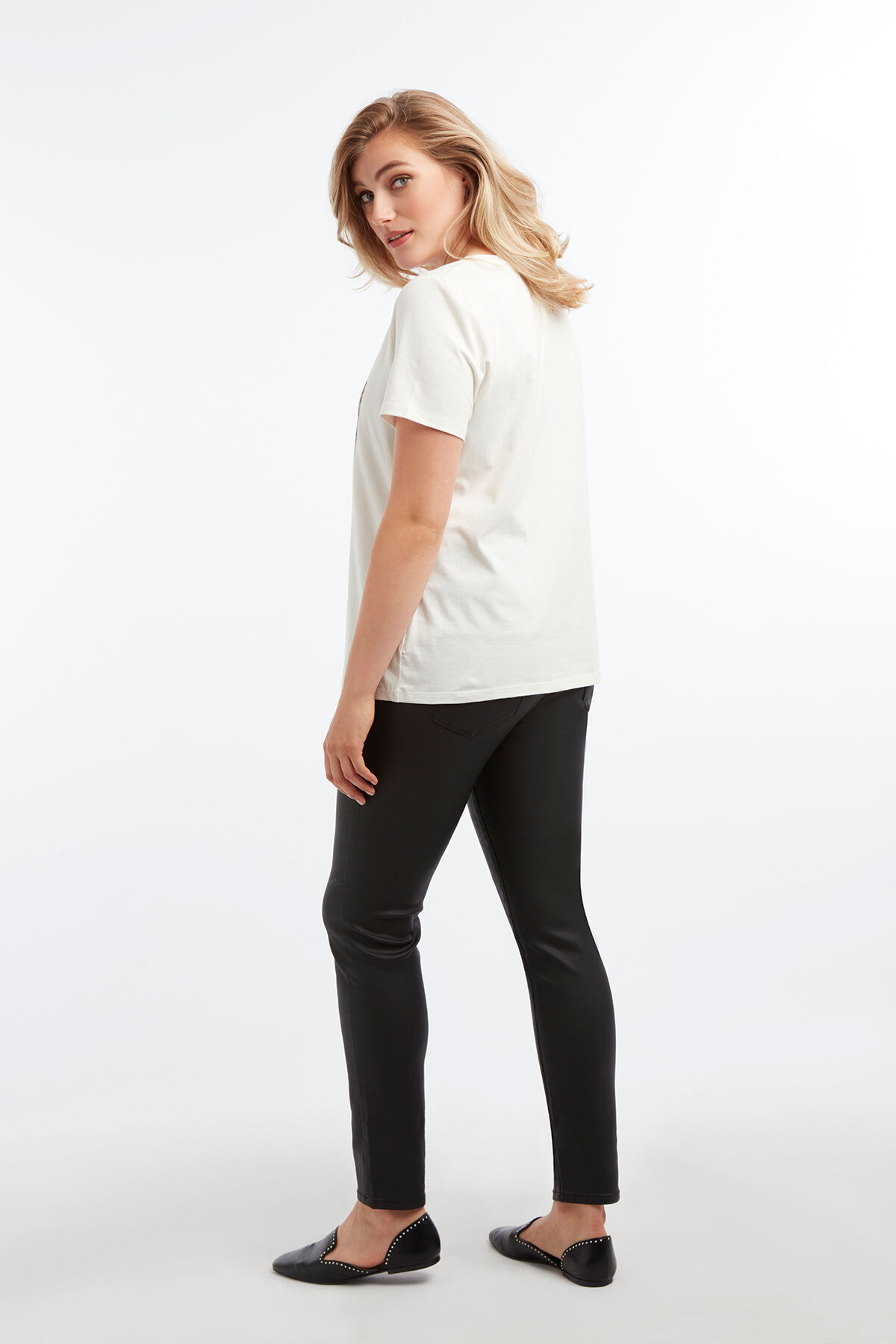 T-shirt met tekstopdruk image number 4