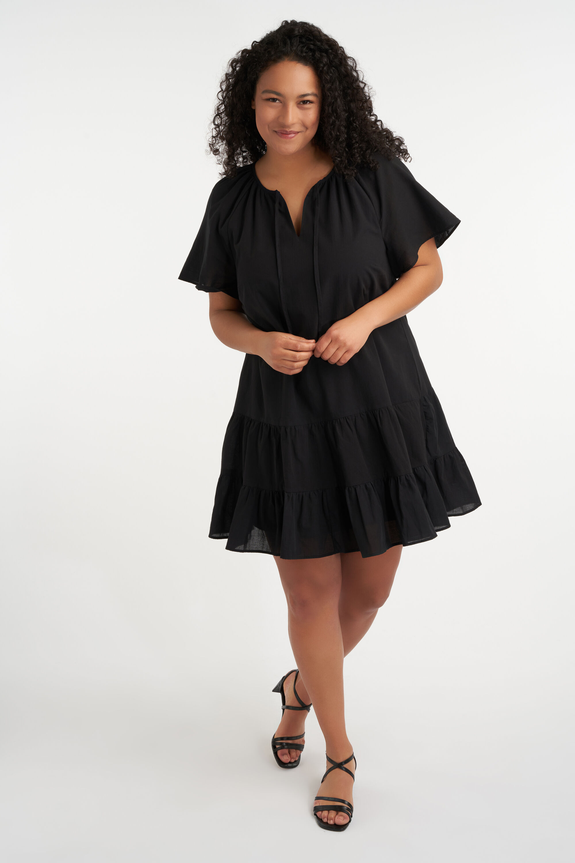 Korte a-lijn jurk image number 4