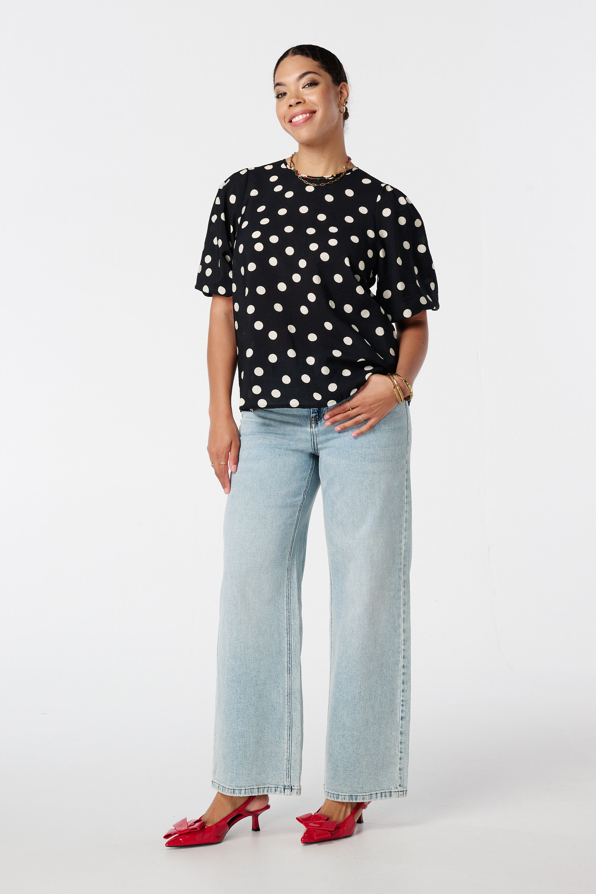 Blouse met stippen image number 5