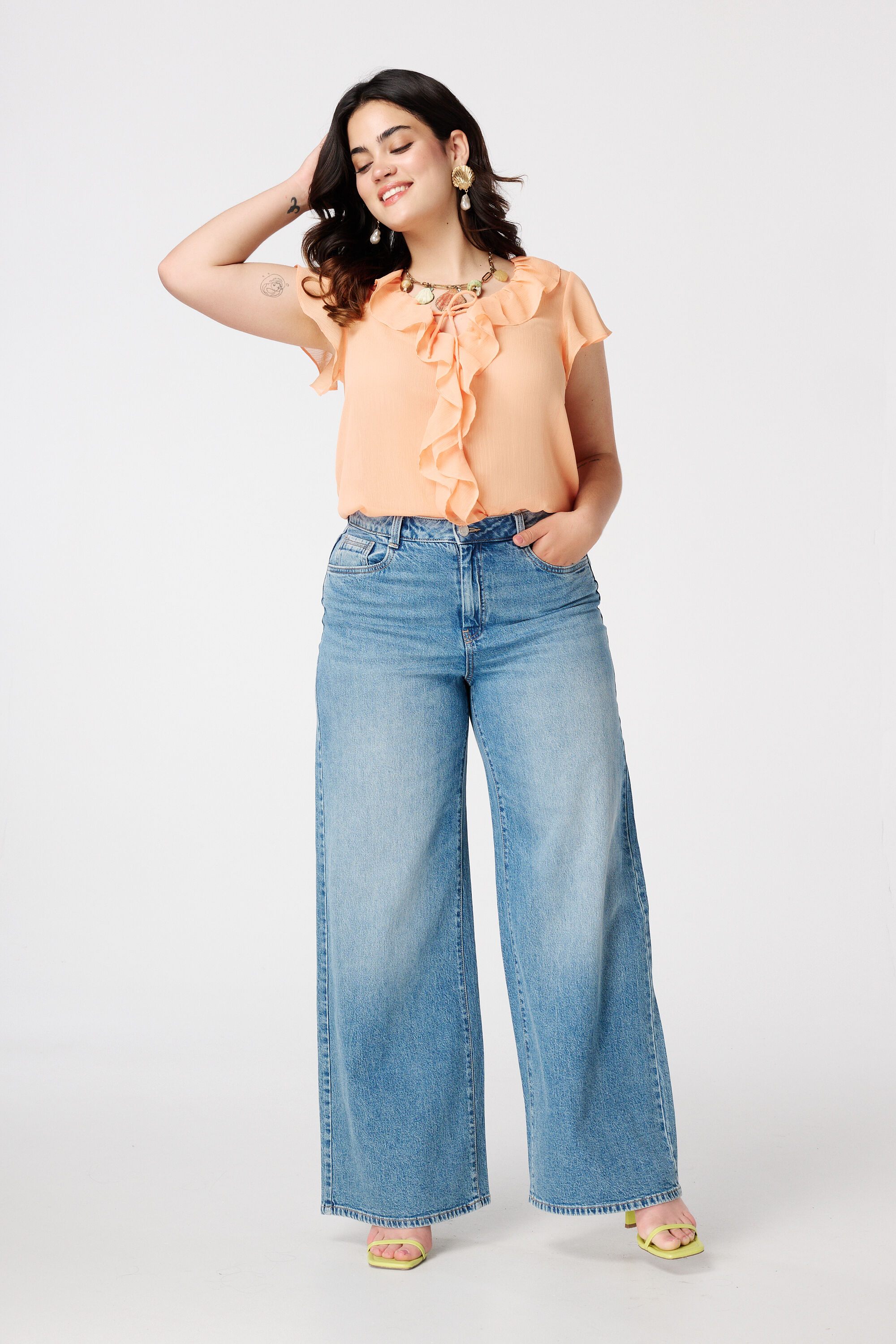 Blouse met volants image number 5