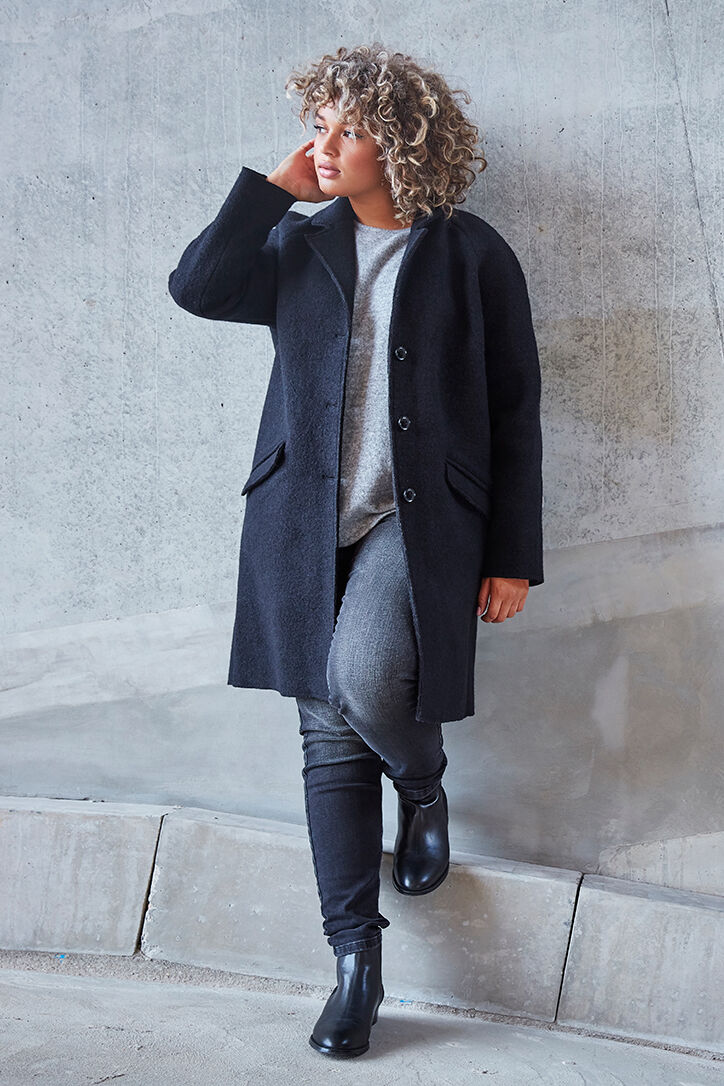 Wollen jas met knopen image number 3