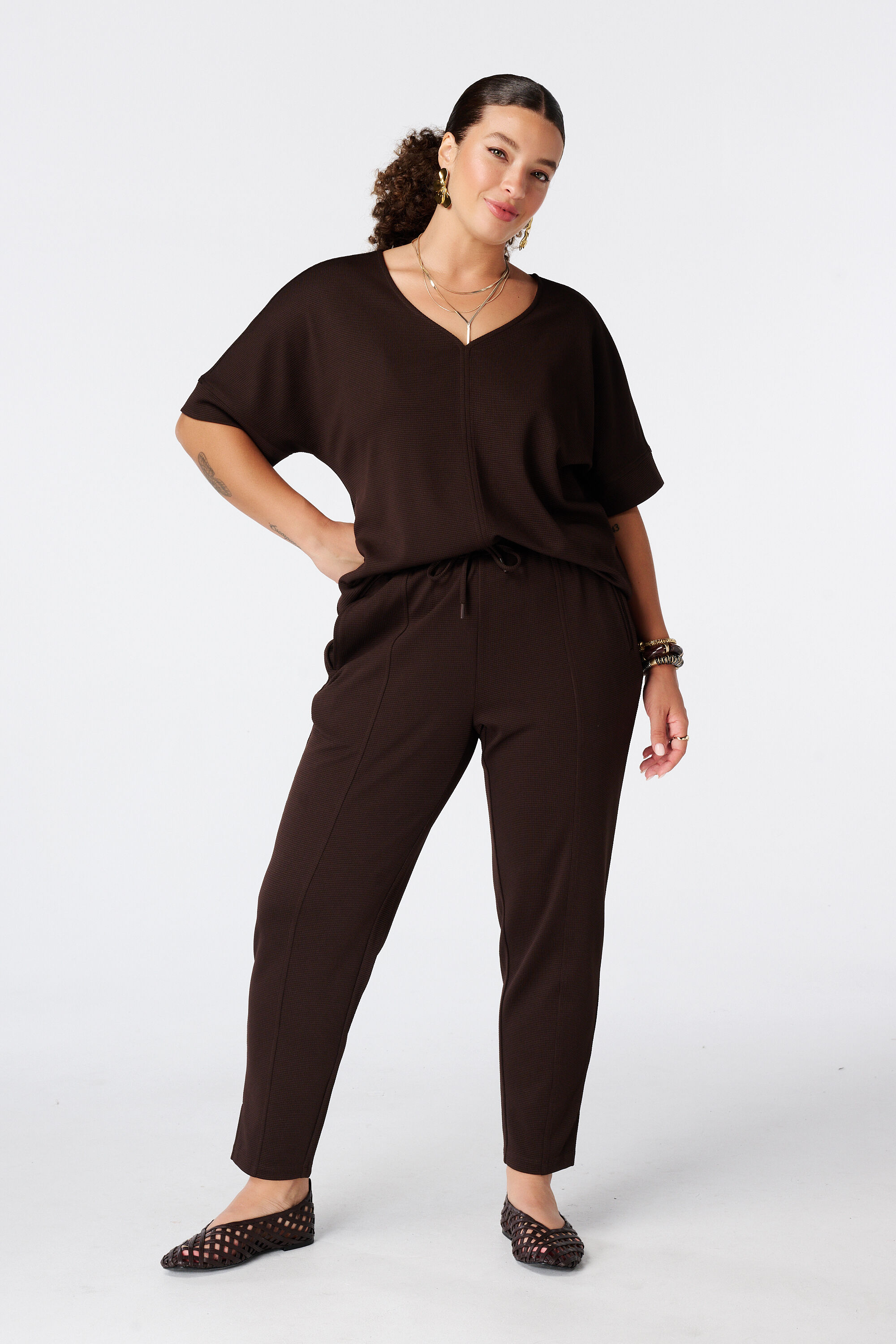 Broek met strikkoord