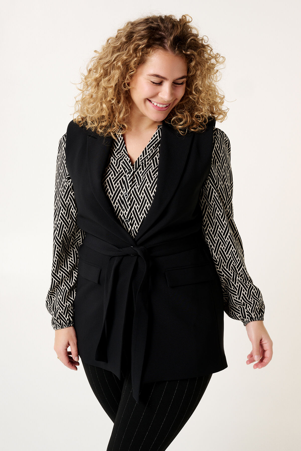 Gilet met bijpassende riem image number 6