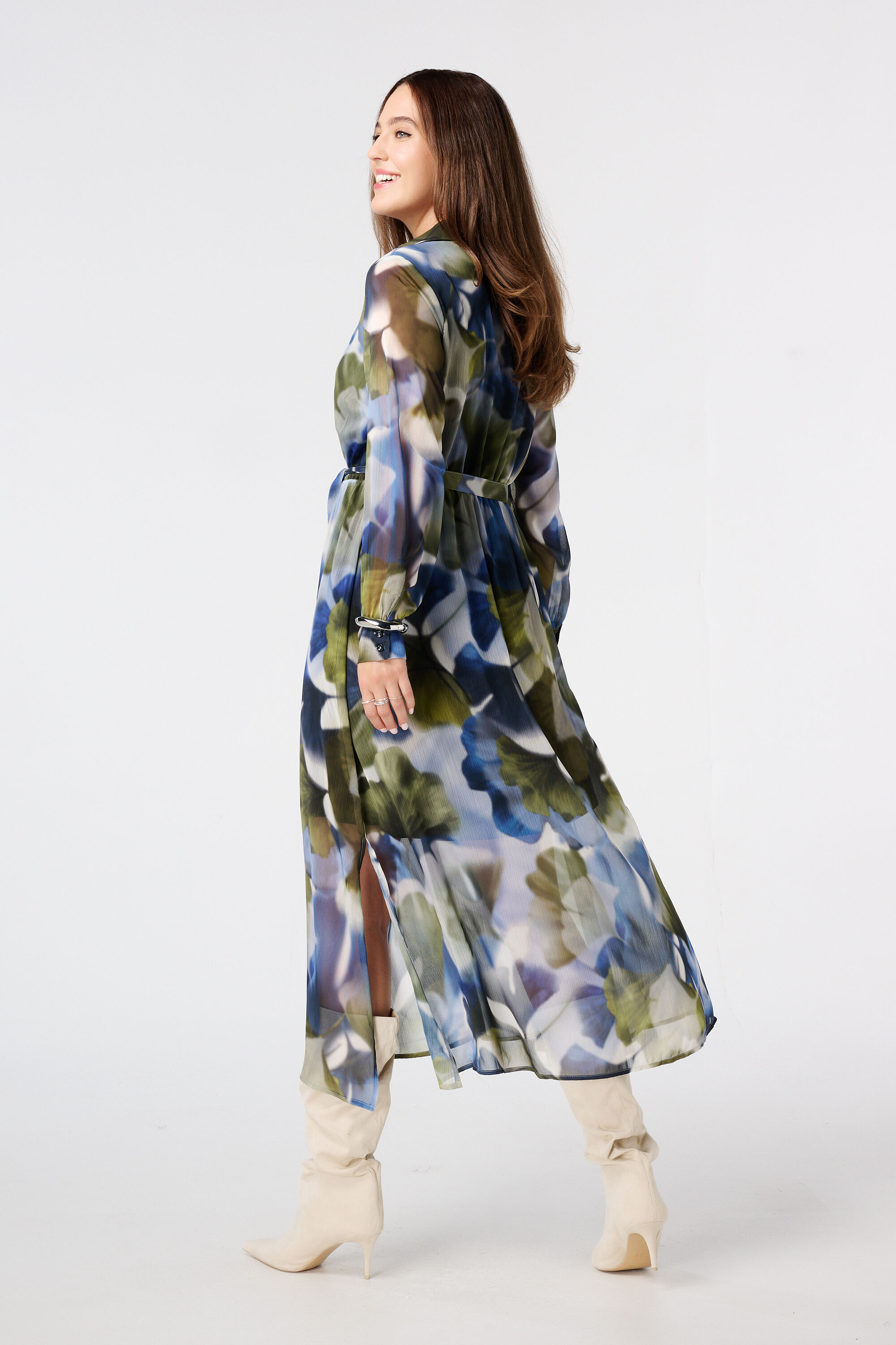 Lange jurk met print image number 3