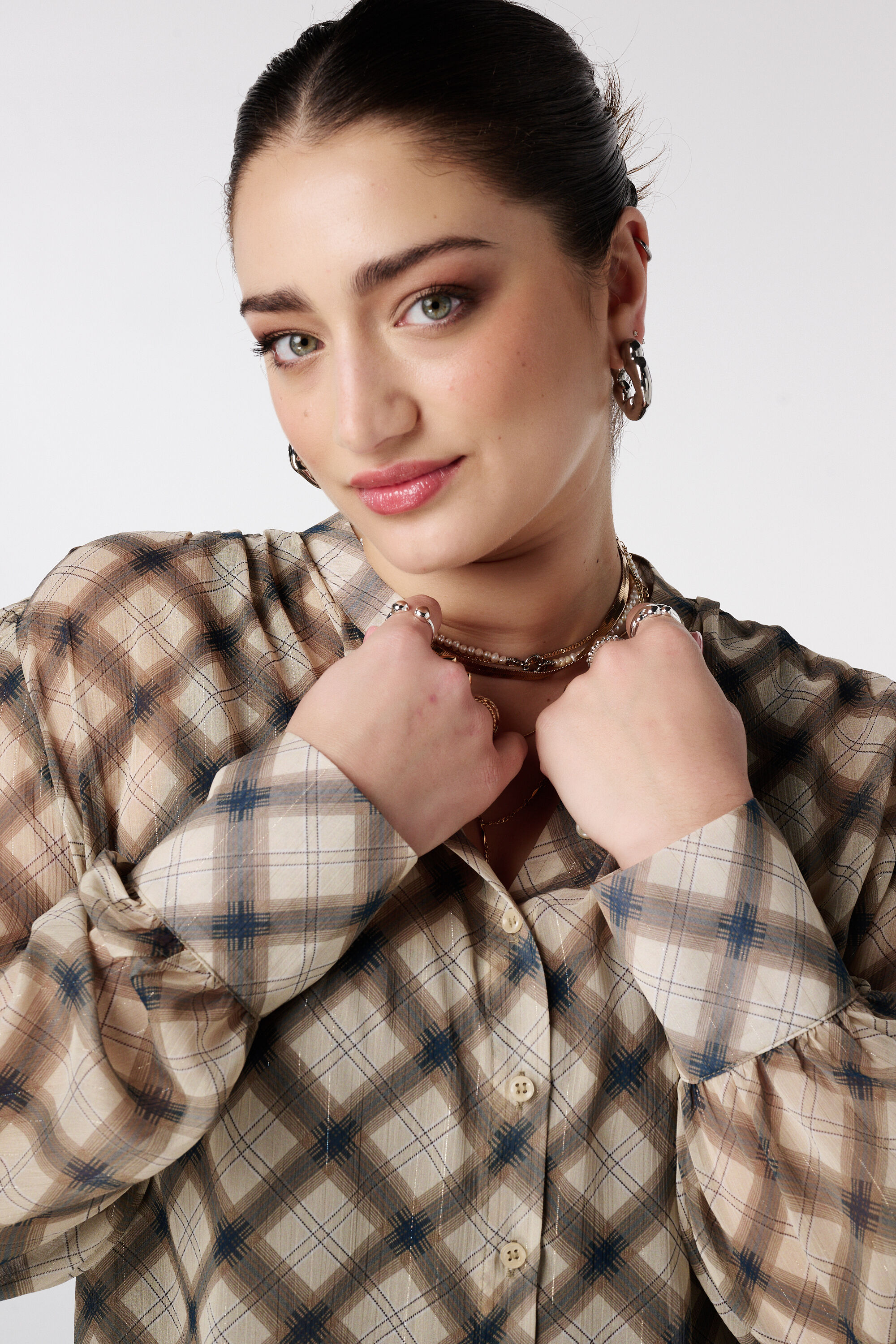 Geruite blouse image number 4