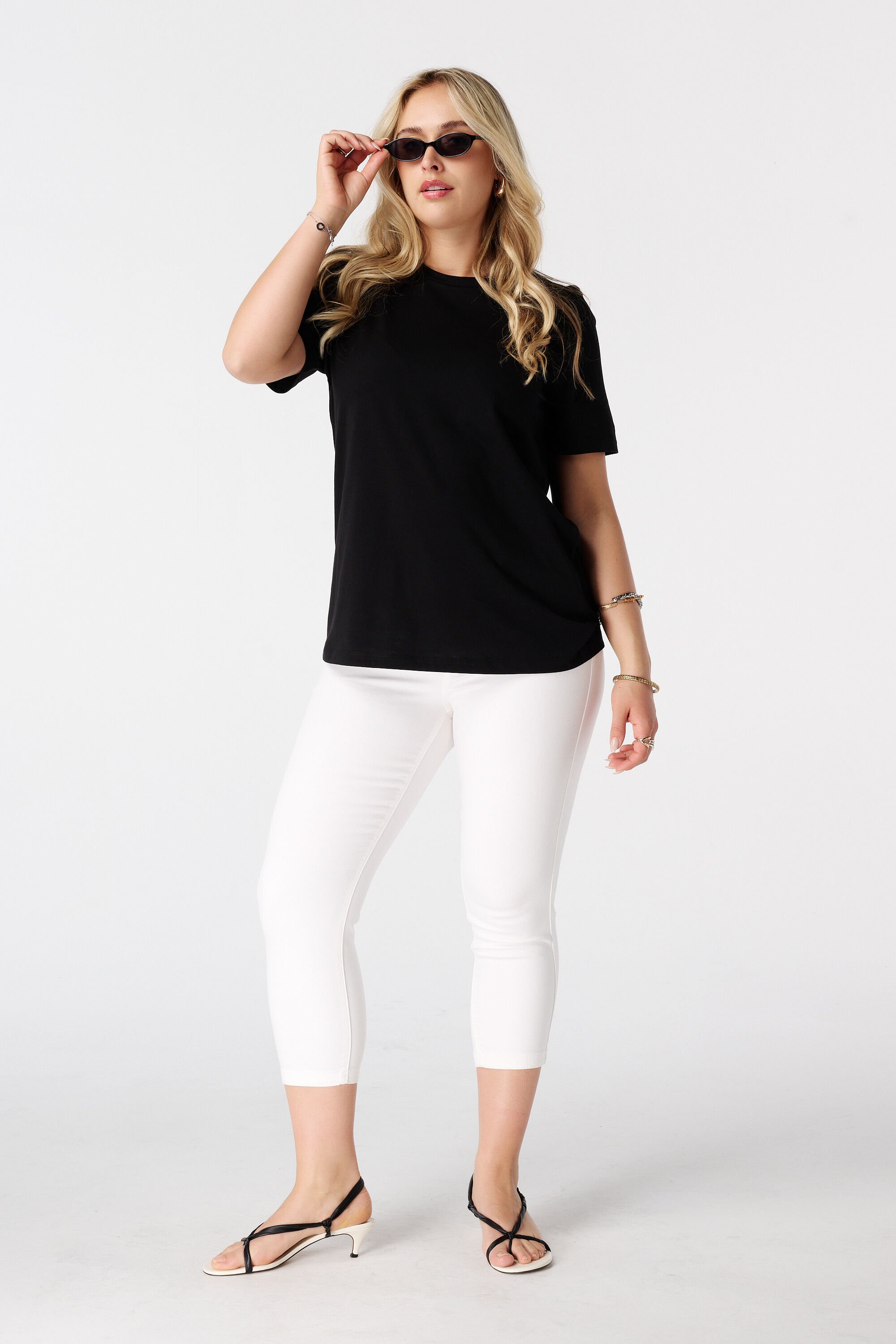 Capri tregging met denim look