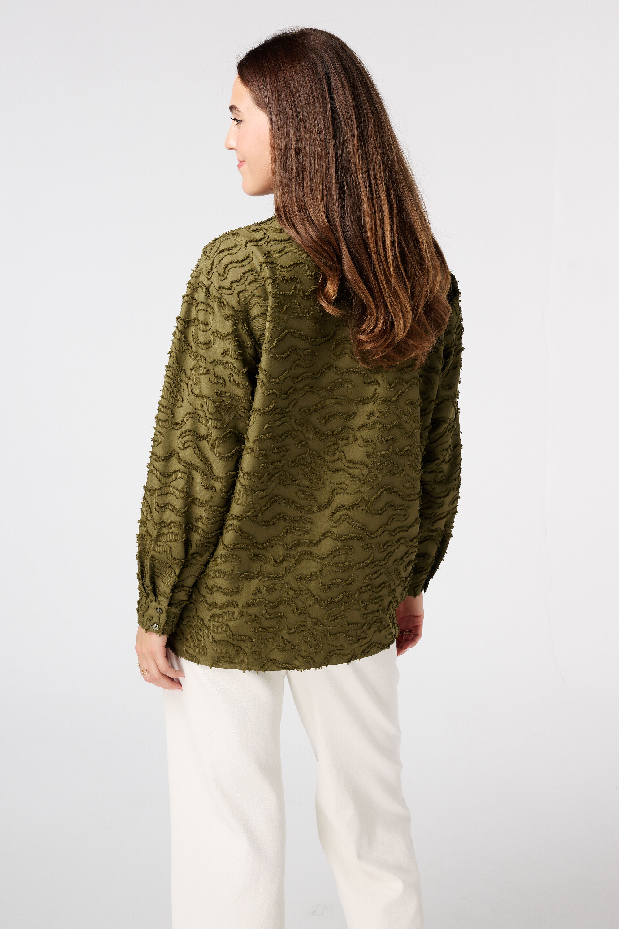 Structuur geweven oversized blouse image number 3