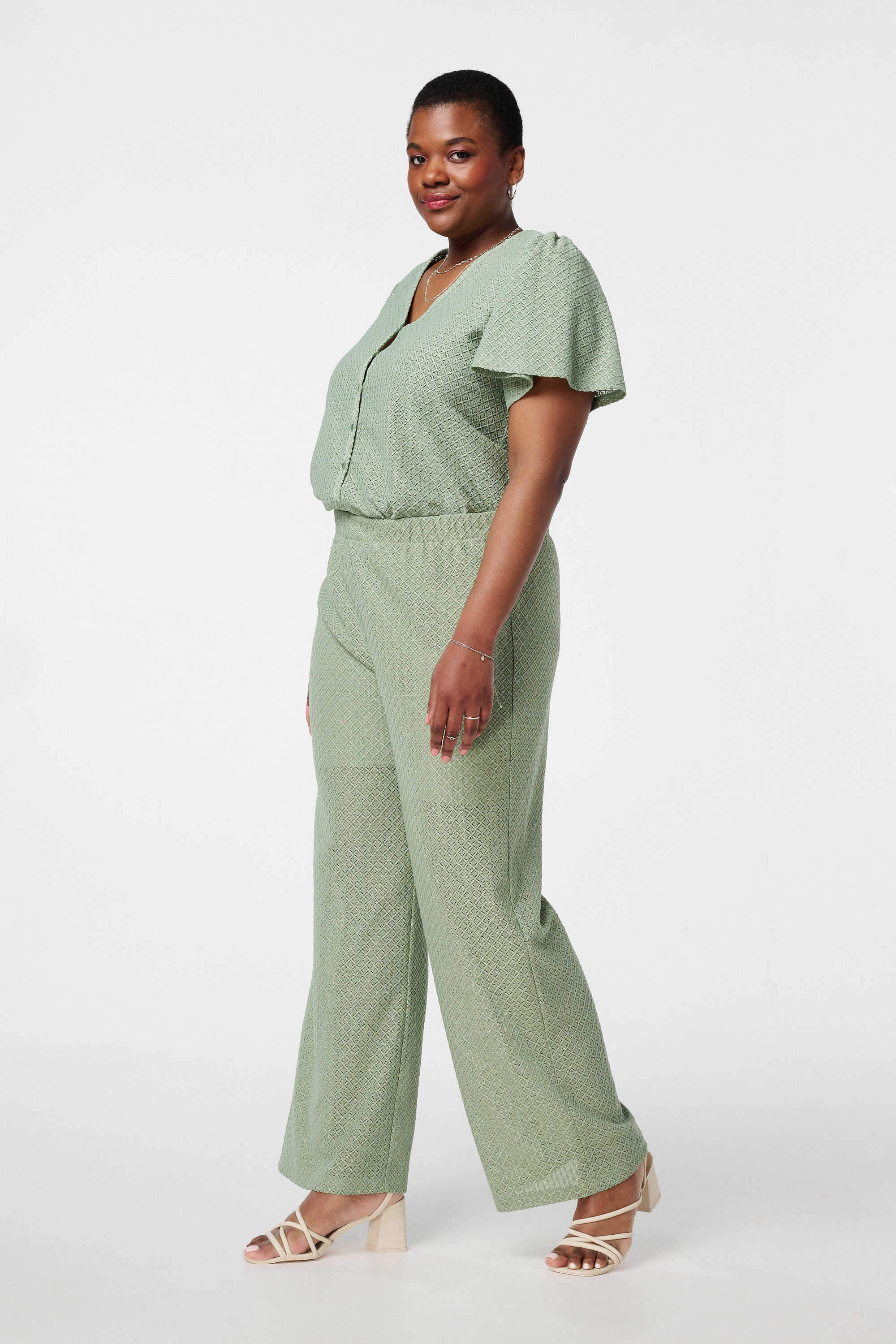 Top met jersey structuur image number 5