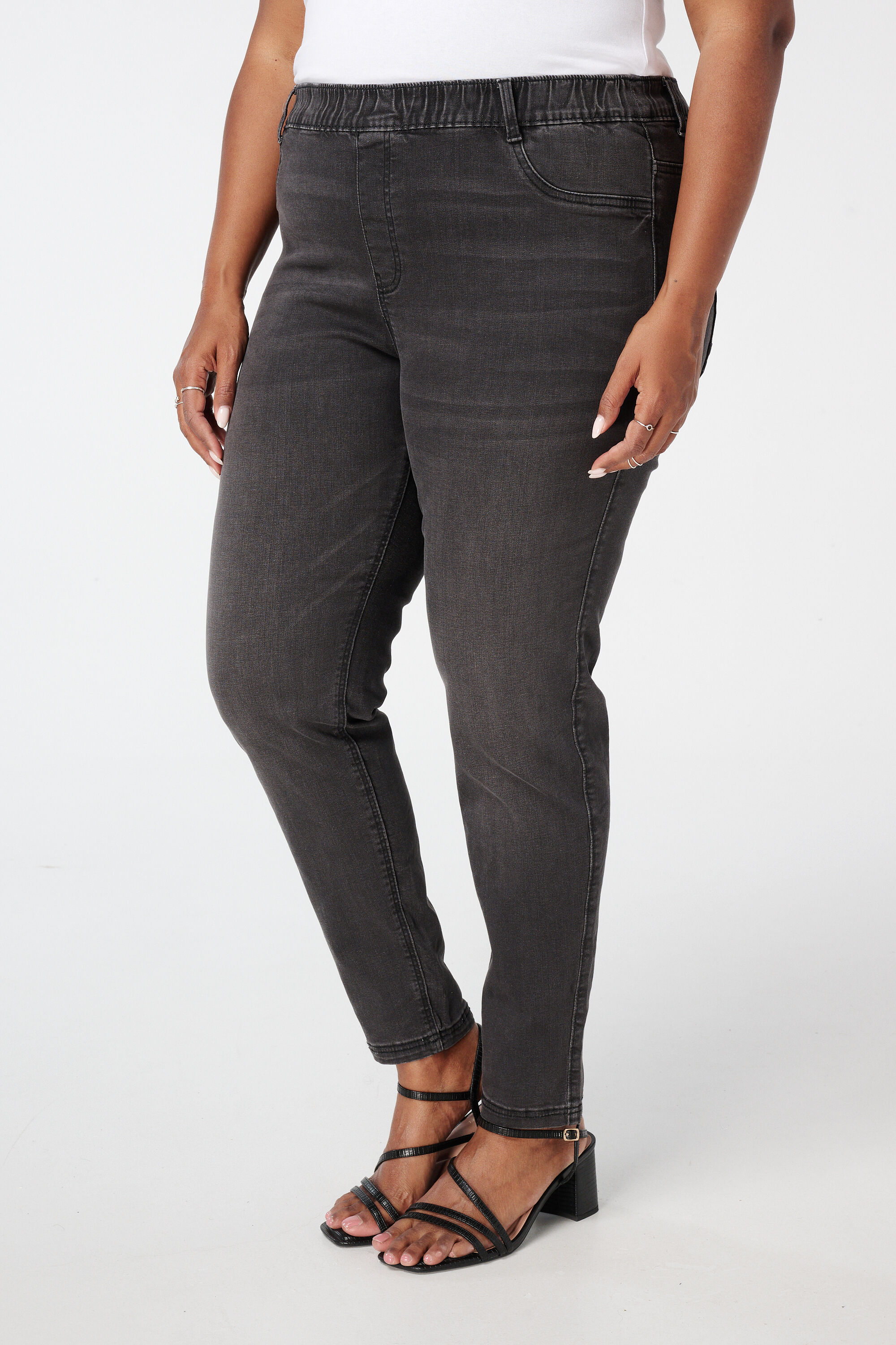 Tregging met denim look image number 5