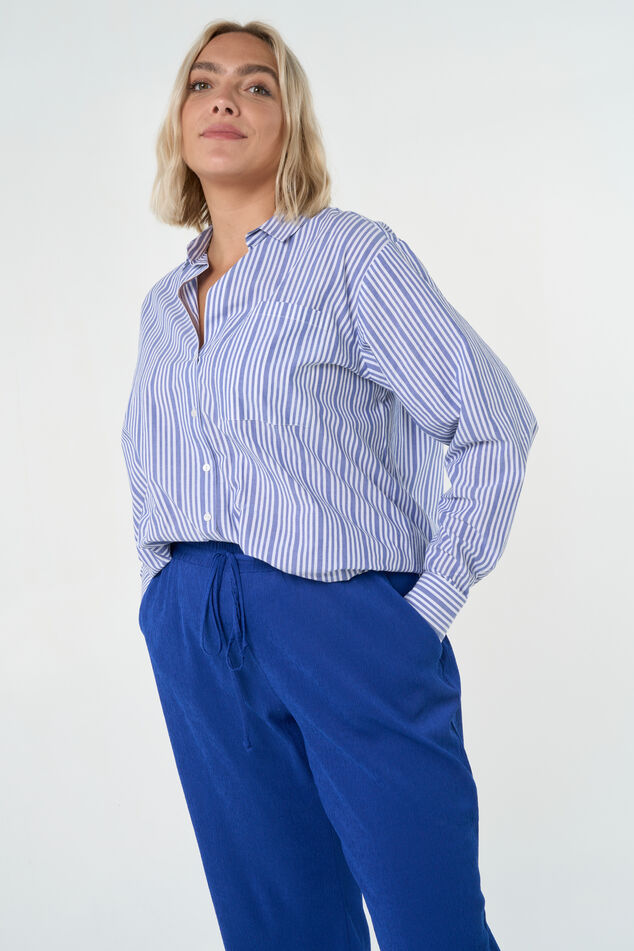 Ruimvallende blouse met strepen image number 0