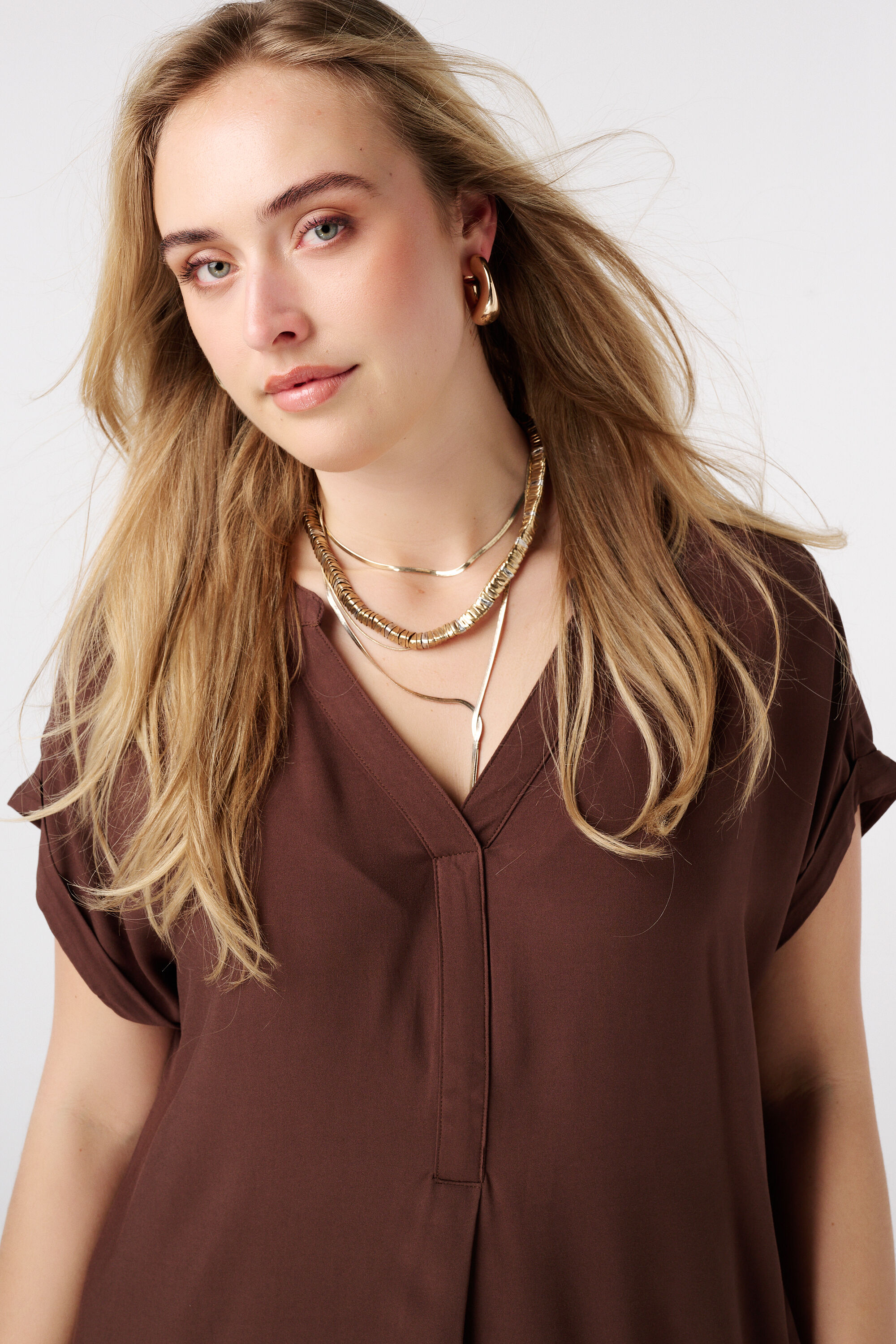 Jurk met v-hals image number 4