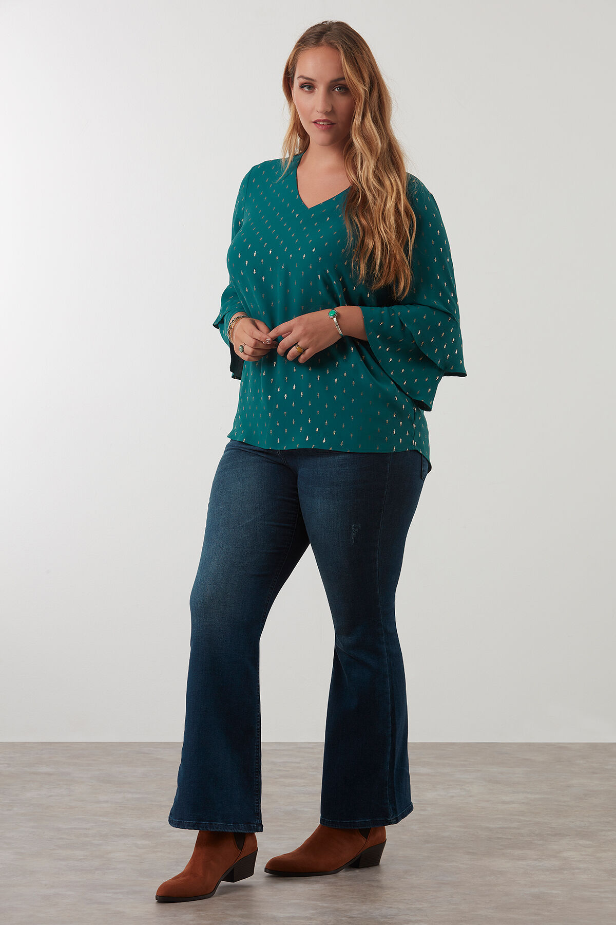 Blouse met volant  mouwen  image number 3