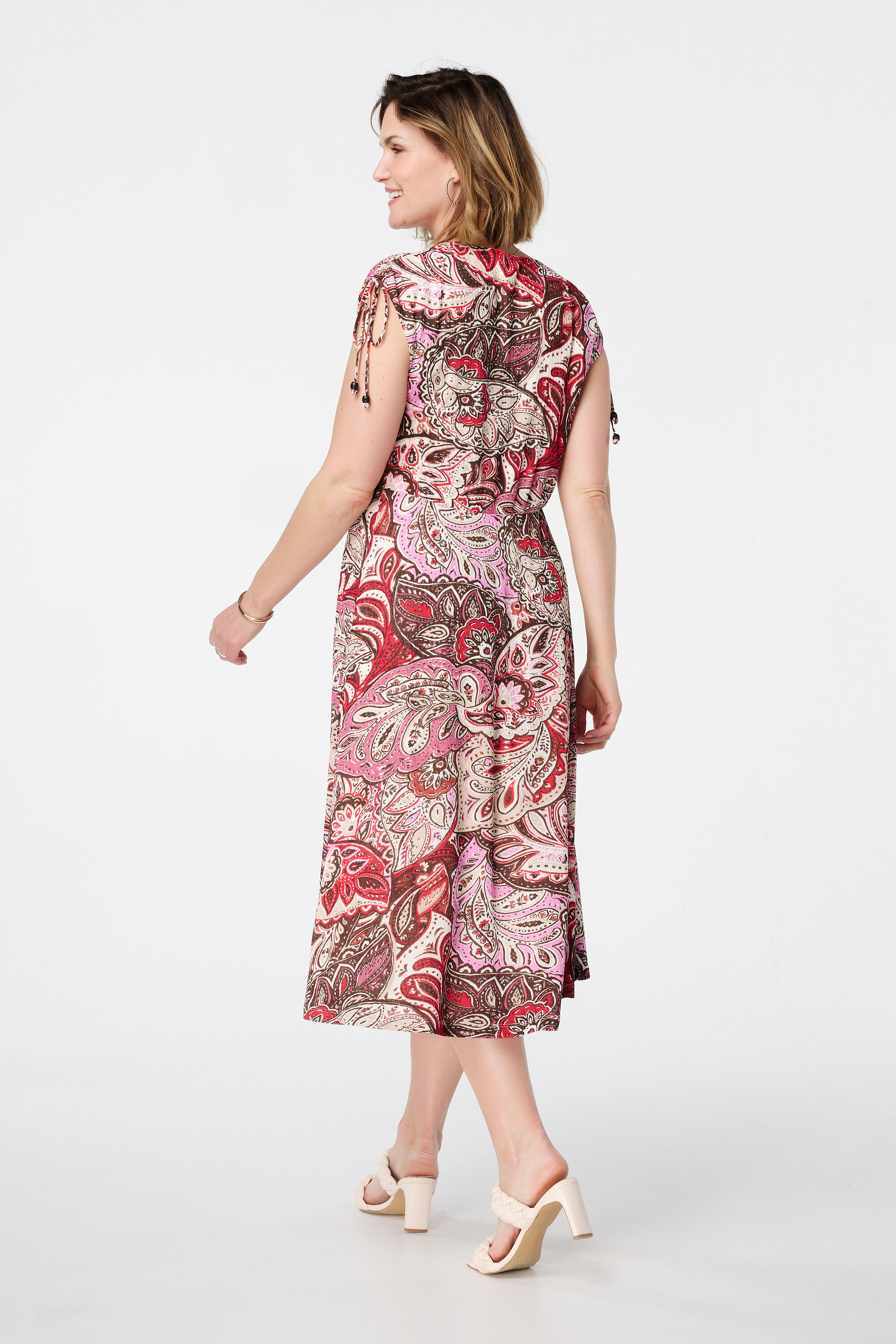Midi jurk met paisley print image number 3