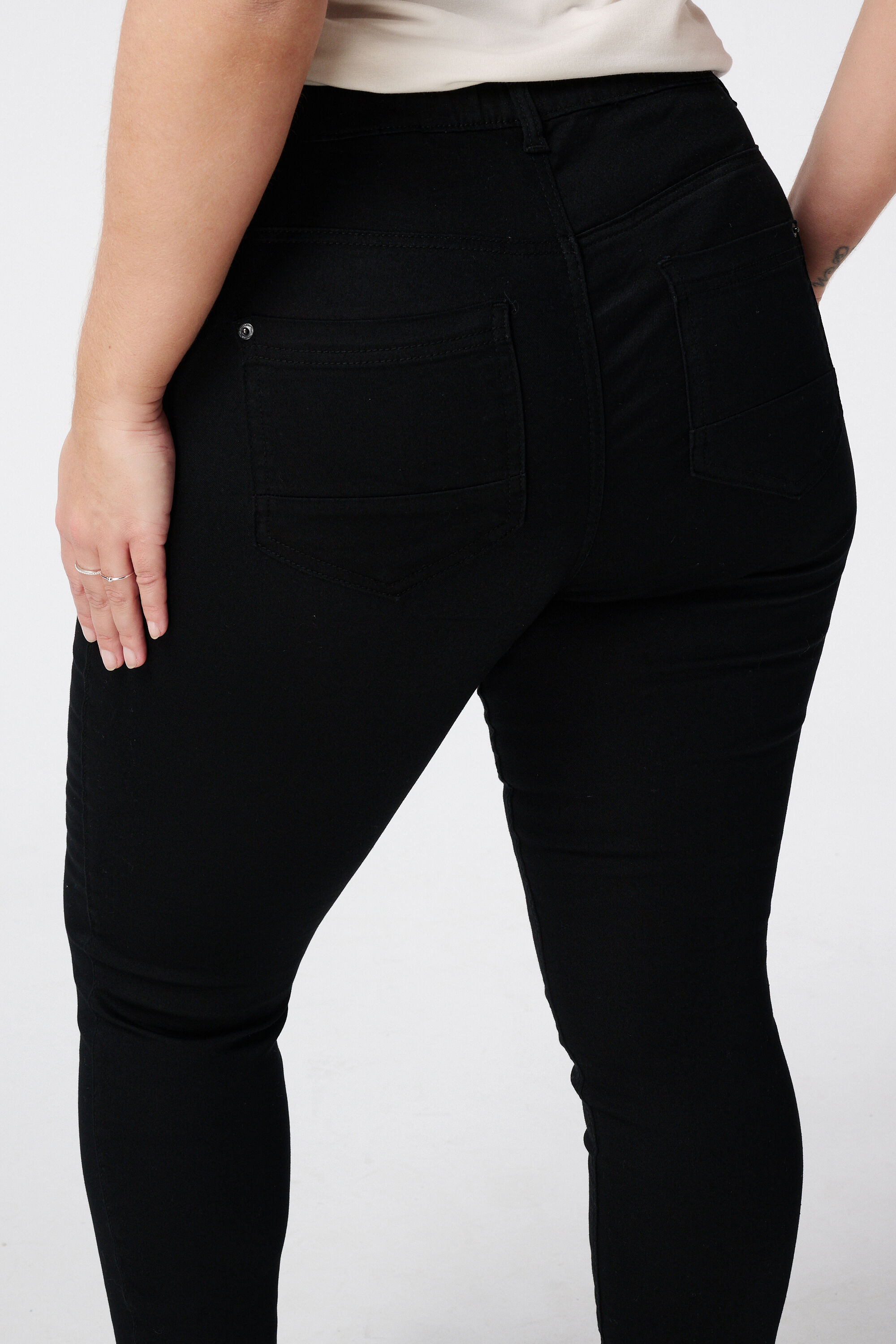 Tregging met denim look image number 4