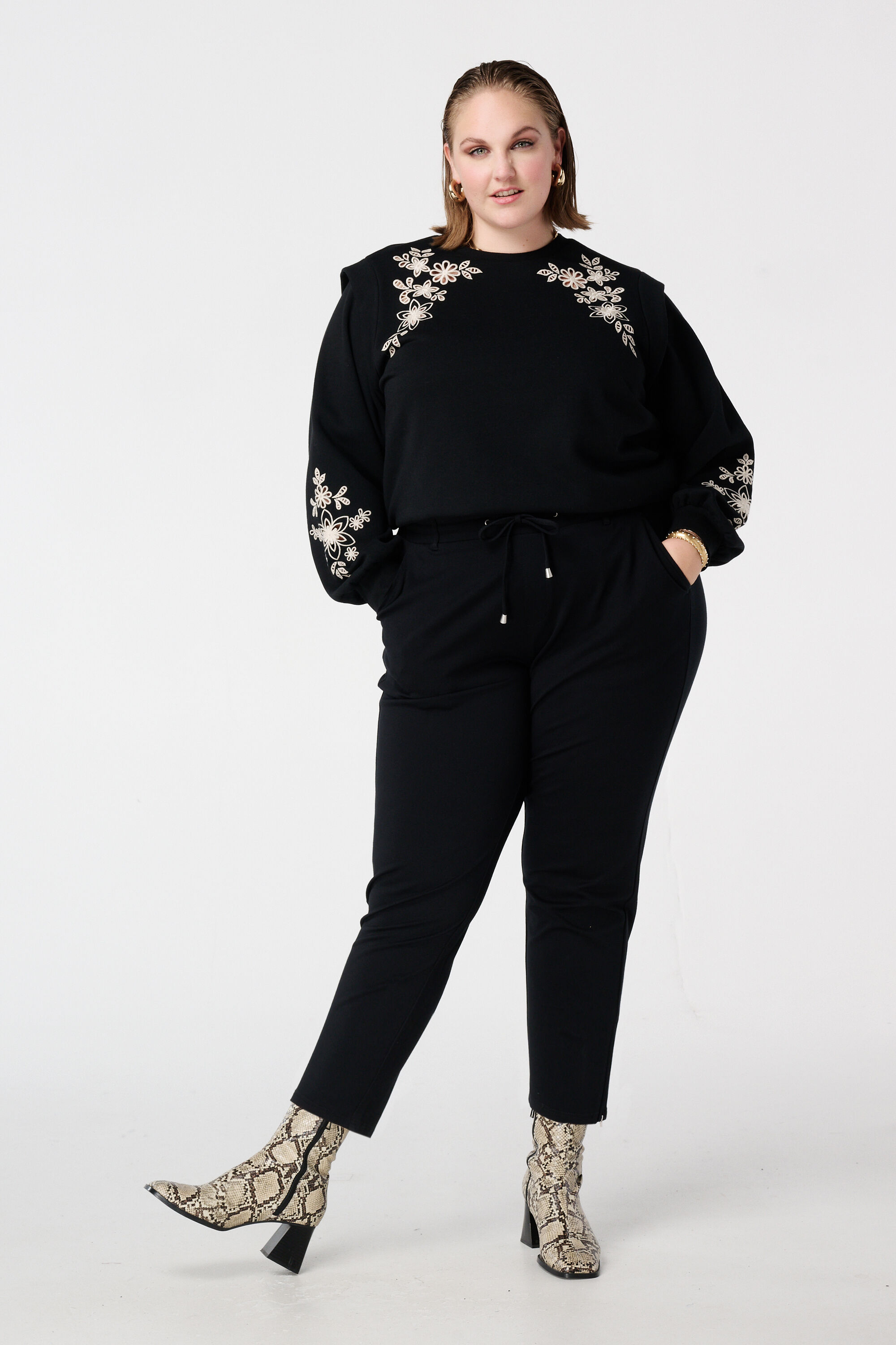 Broek met elastische tailleband