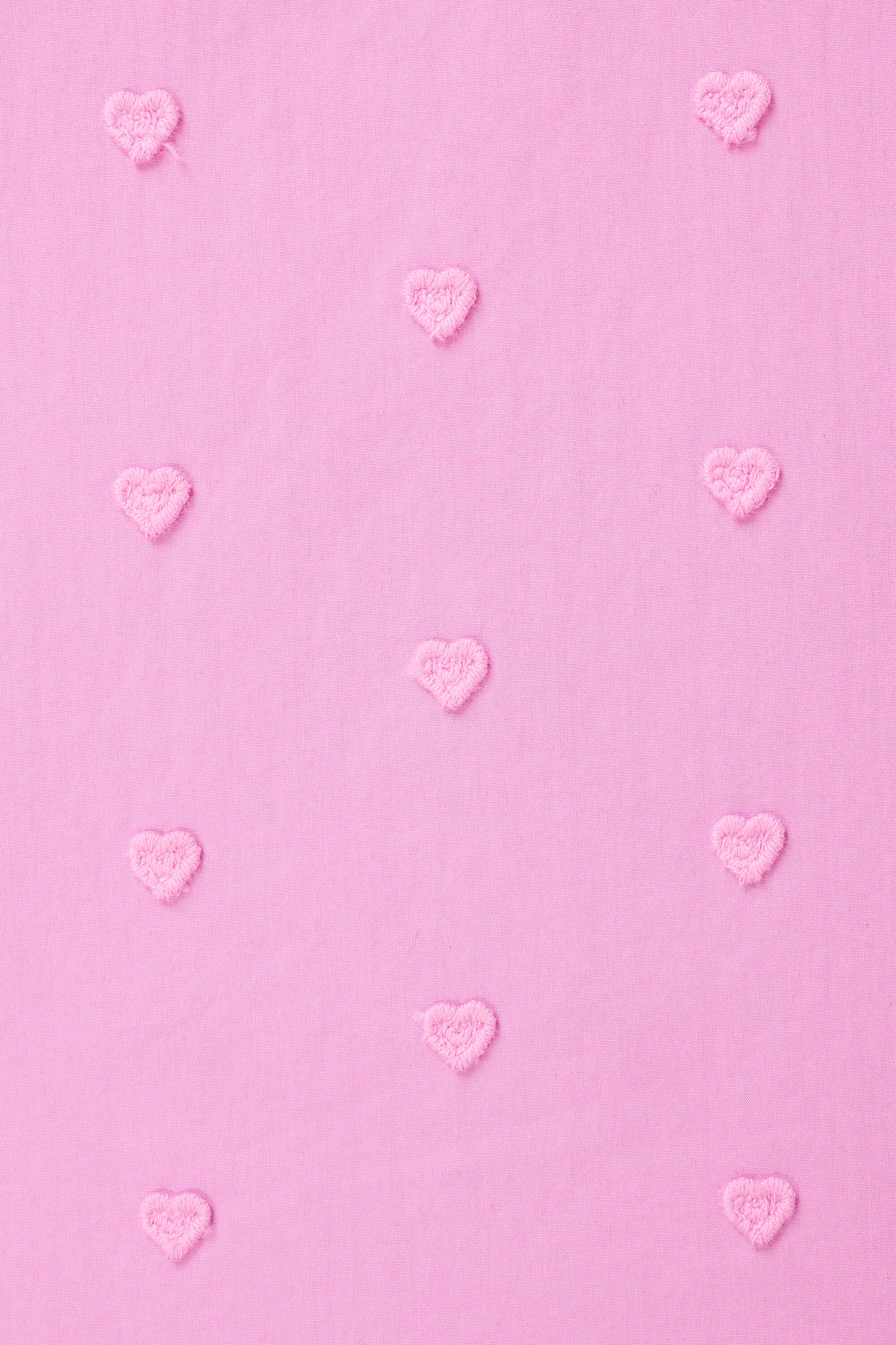 Blouse met geborduurde hartjes en driekwart mouwen image number 6