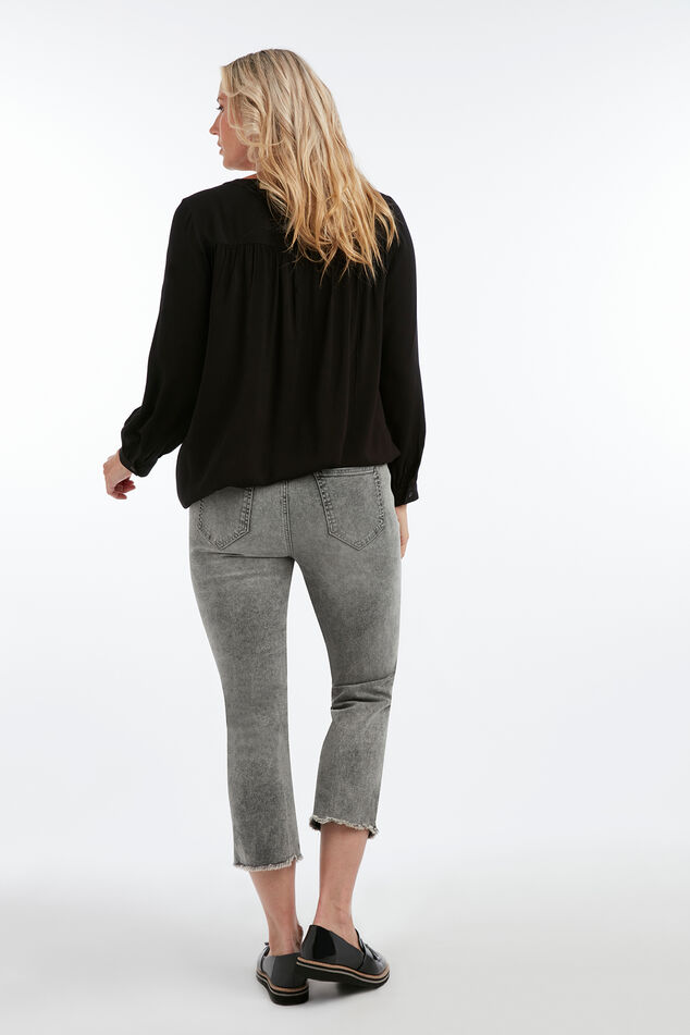 Cropped straight leg jeans image number 3