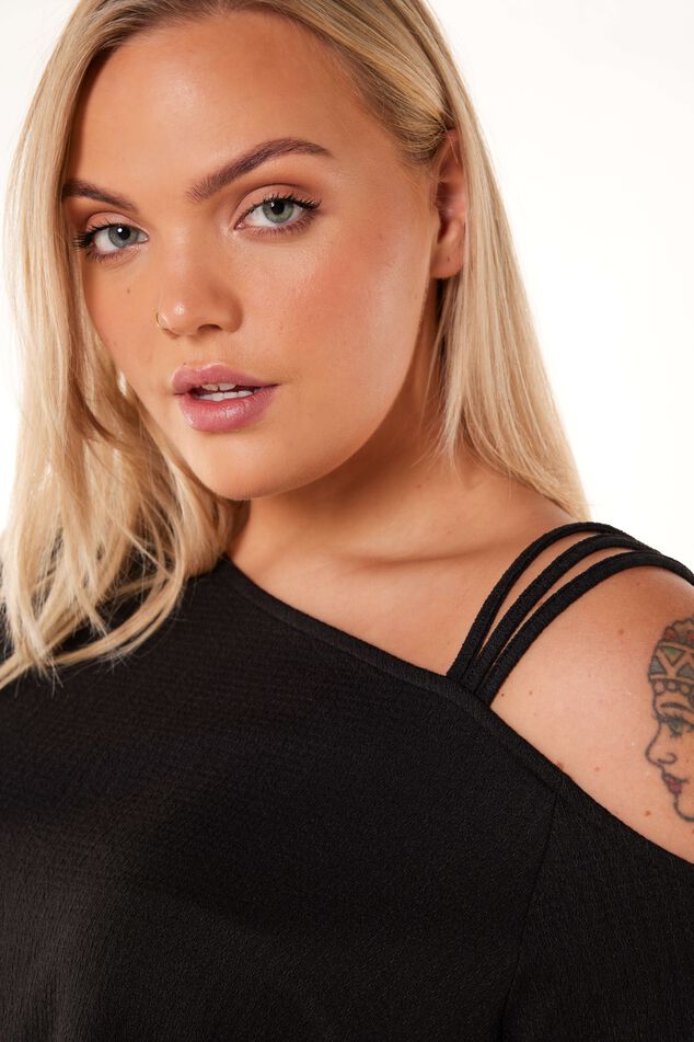 One shoulder structuur top image number 4