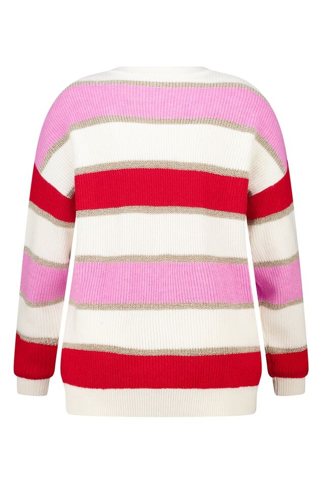 Gestreepte trui met lurex image number 2
