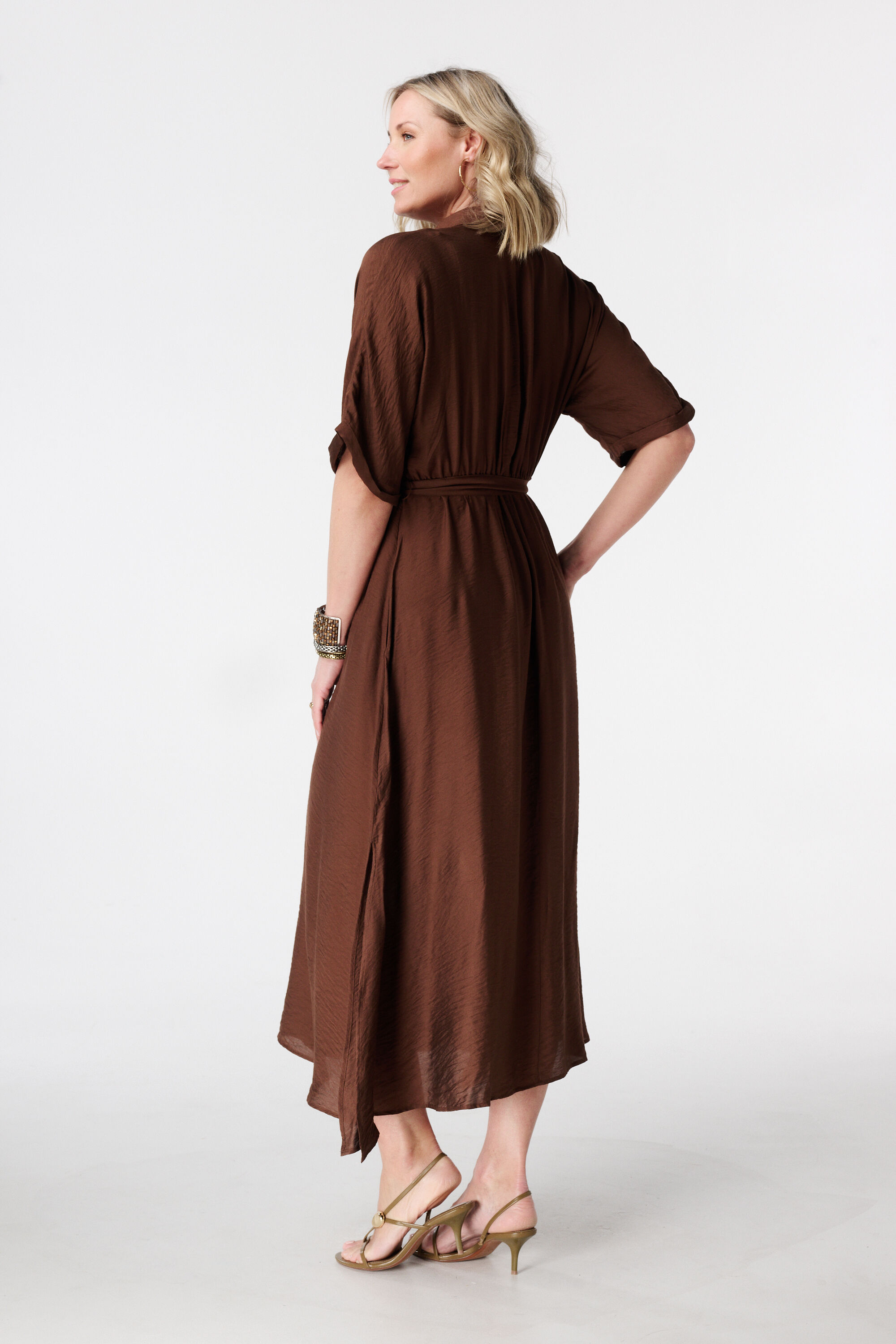 Maxi jurk met ceintuur image number 3