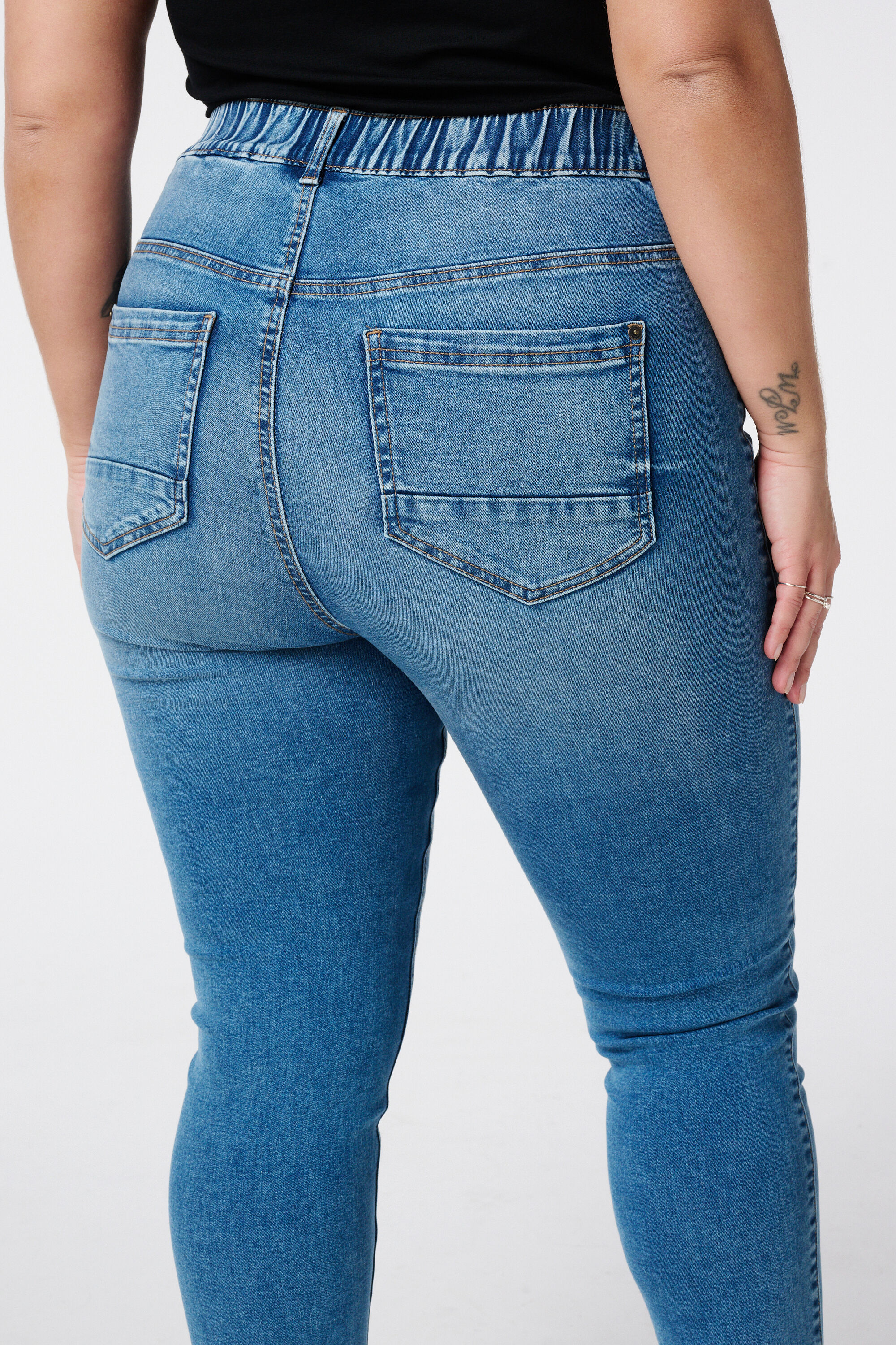 Tregging met denim look image number 4