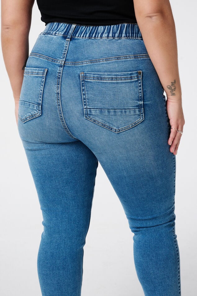 Tregging met denim look image number 4