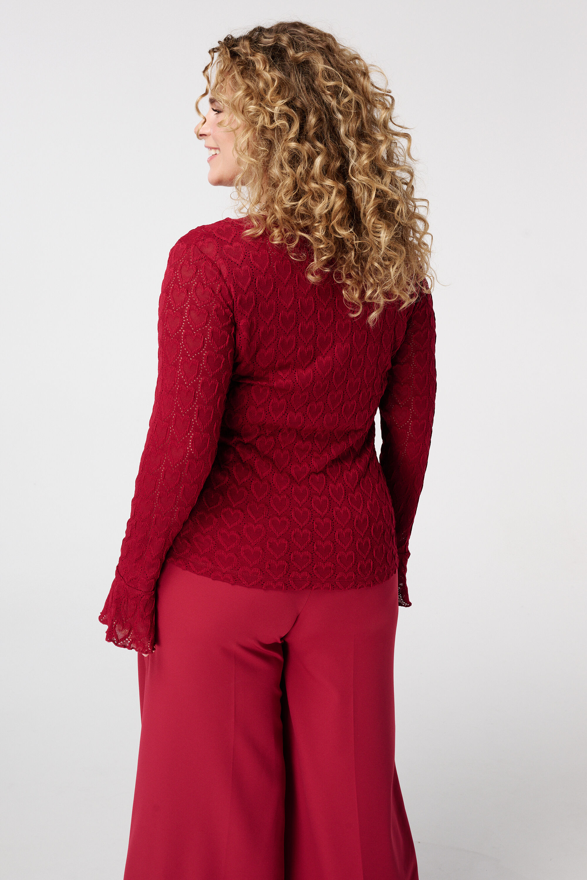 Top met trompetmouwen image number 3