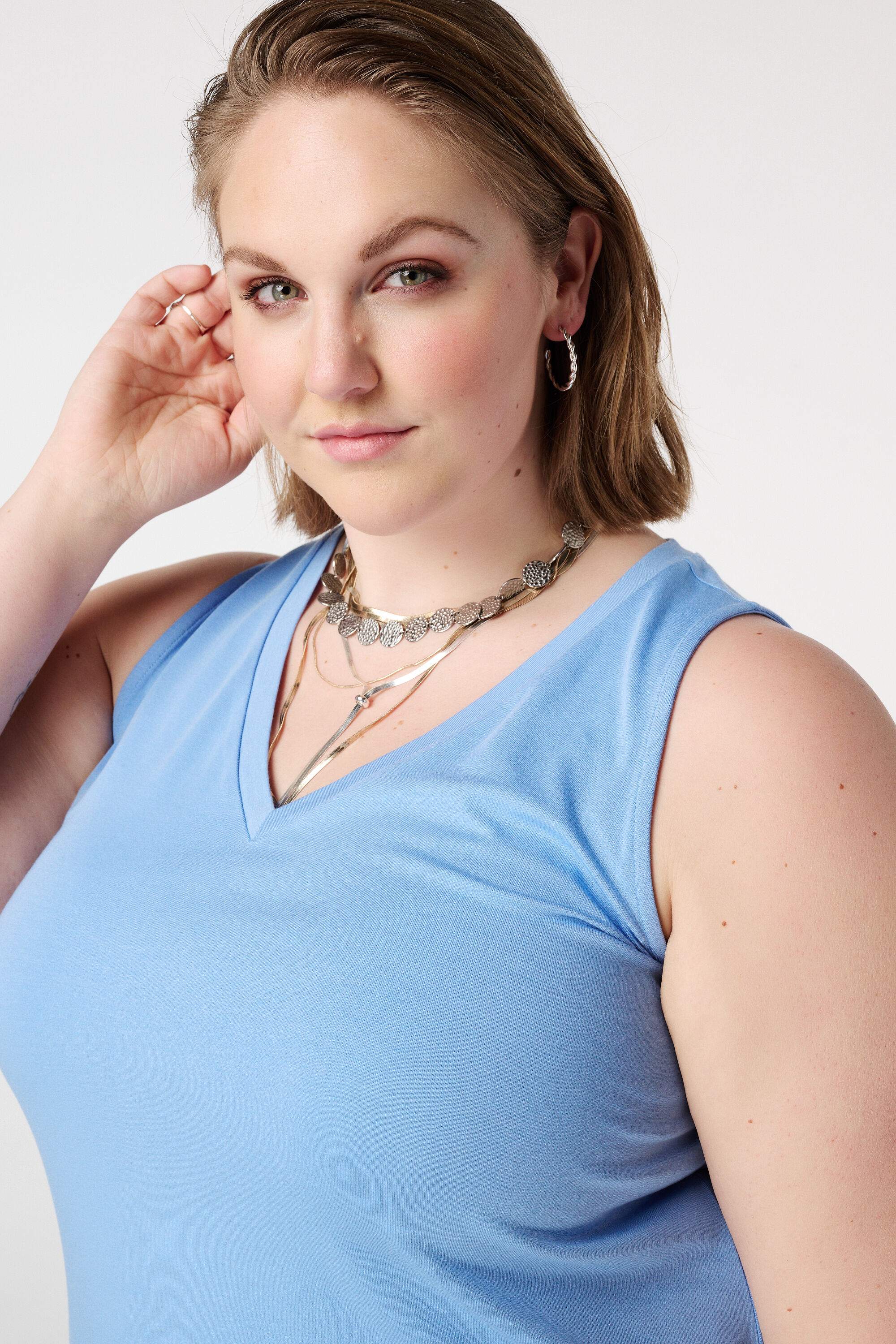 Singlet met v-hals image number 4