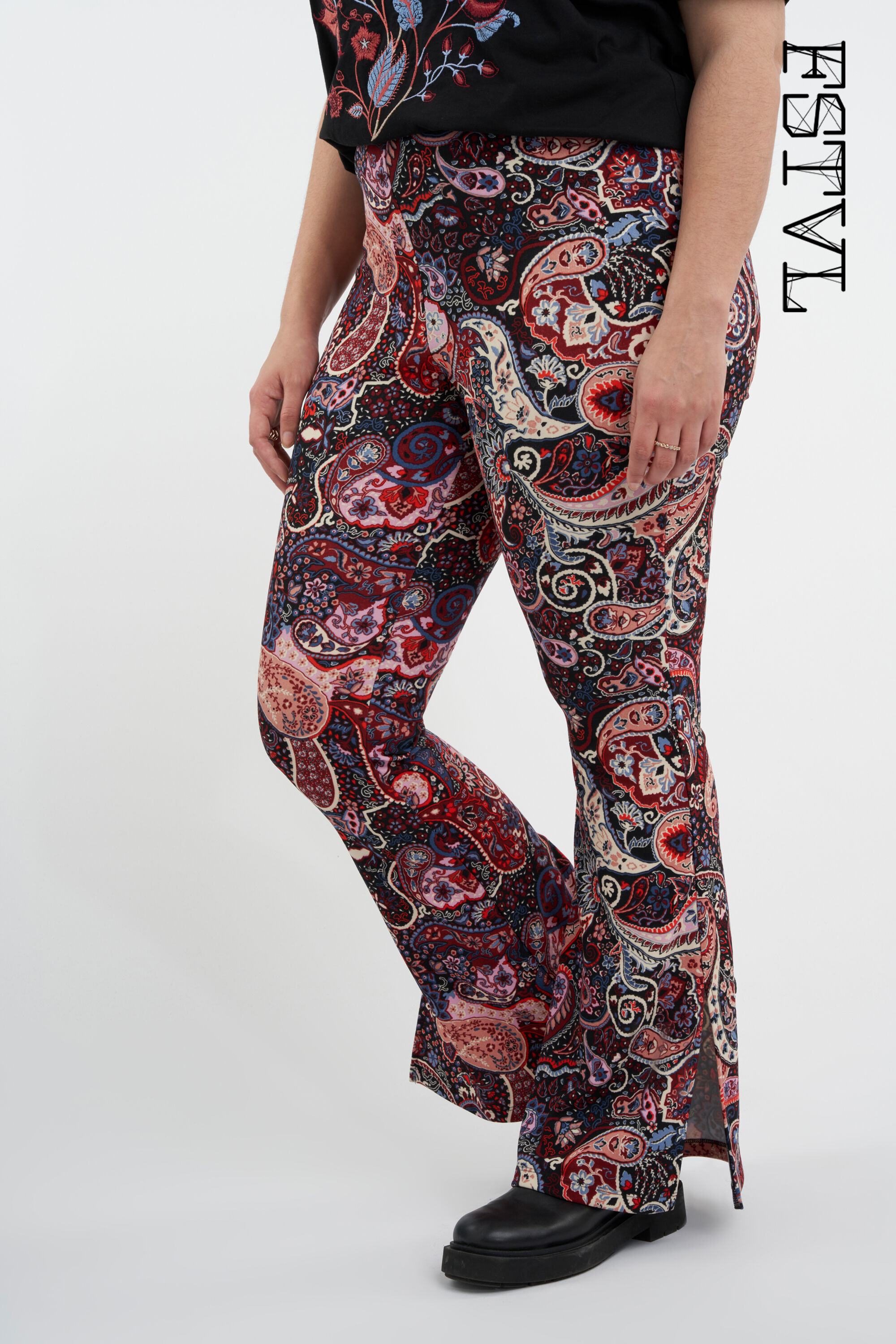 Flared legging met print