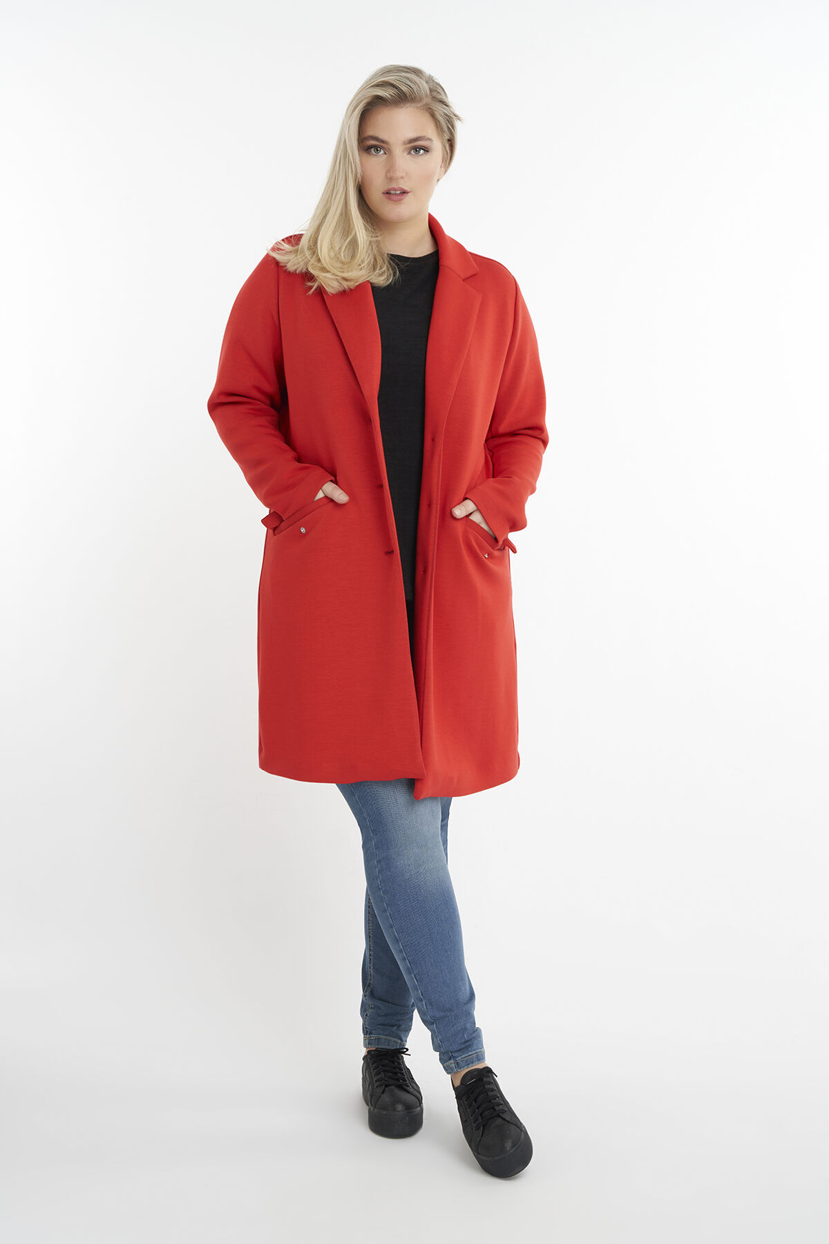 Lange jersey jas image number 4