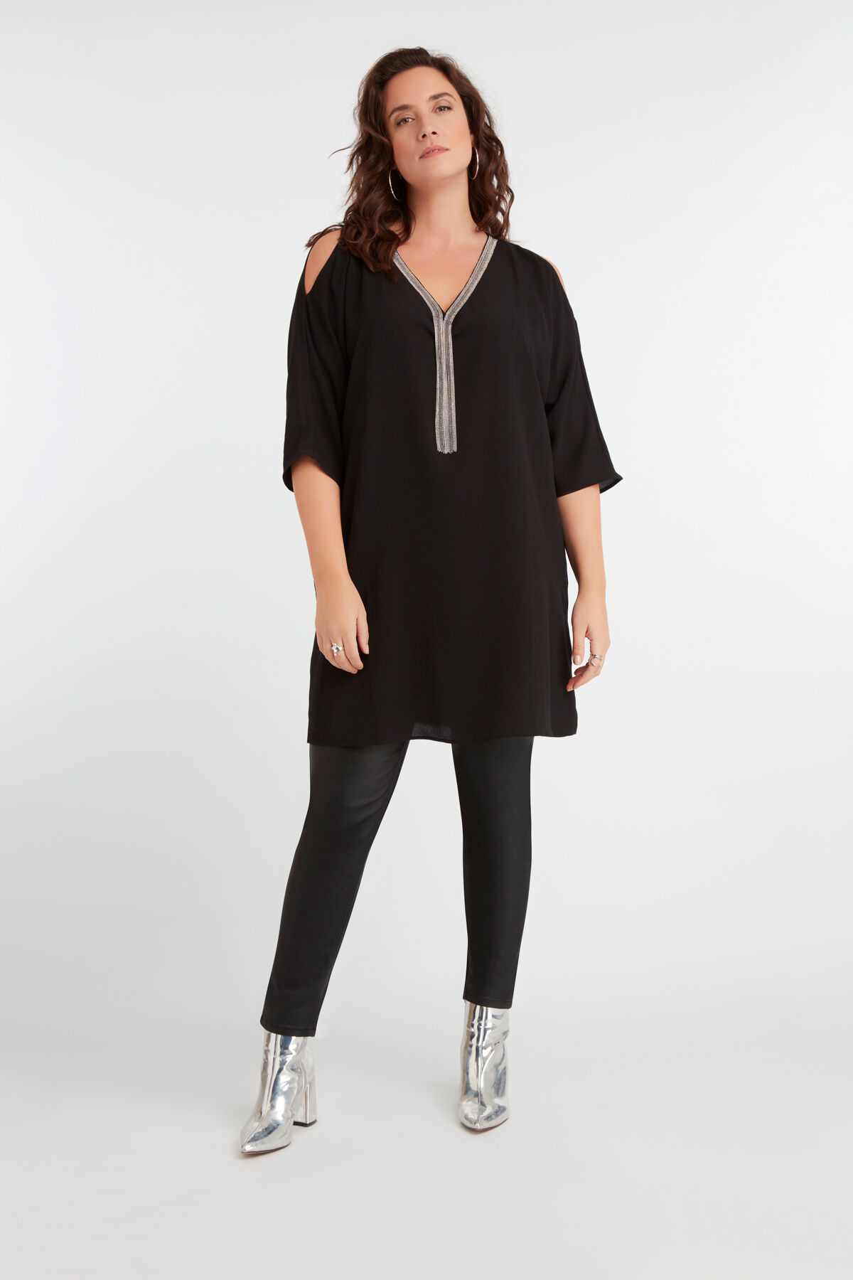 Cold-shoulder blouse image number 4