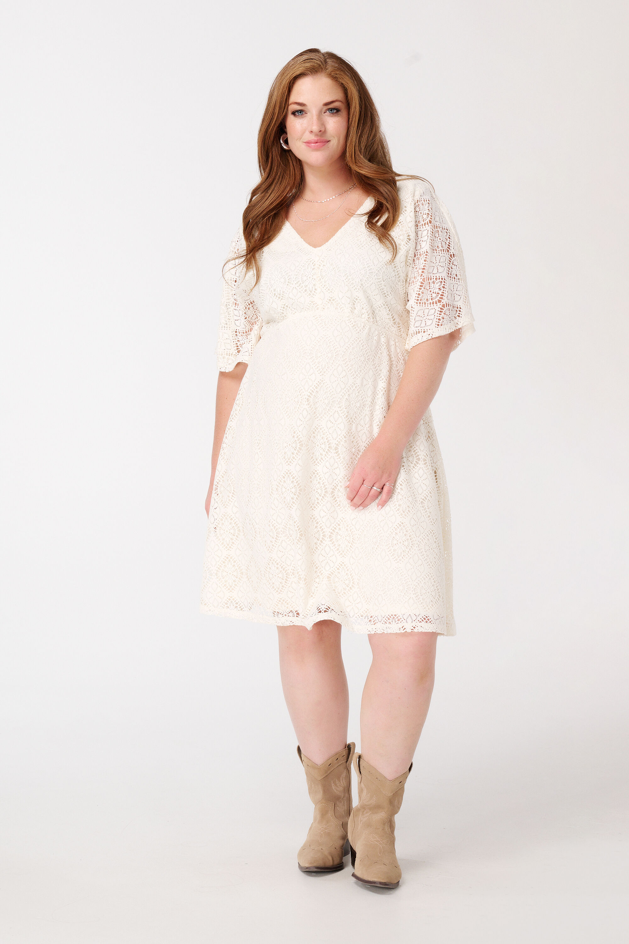 Jurk met broderie look image number 5