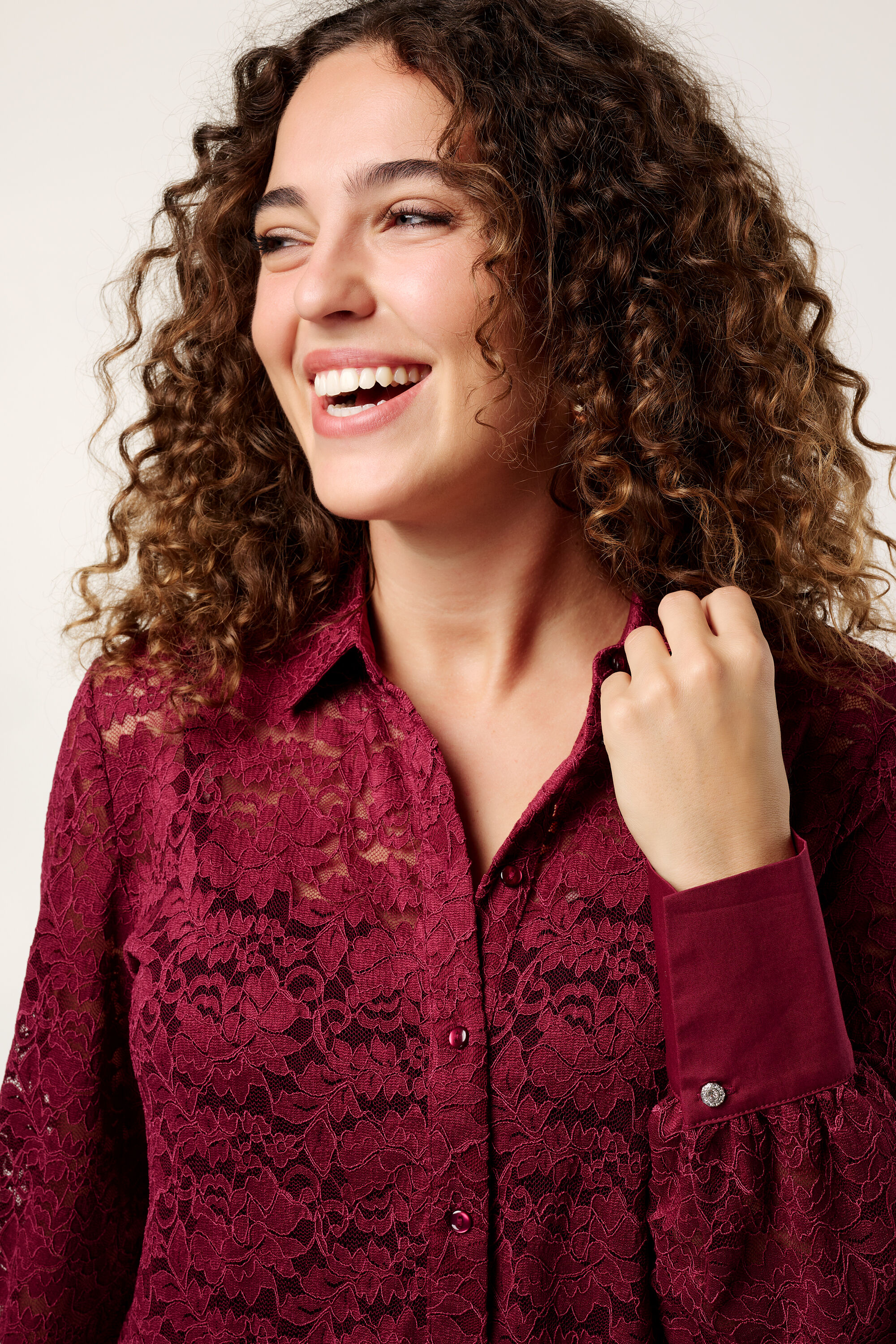 Blouse met kant image number 4