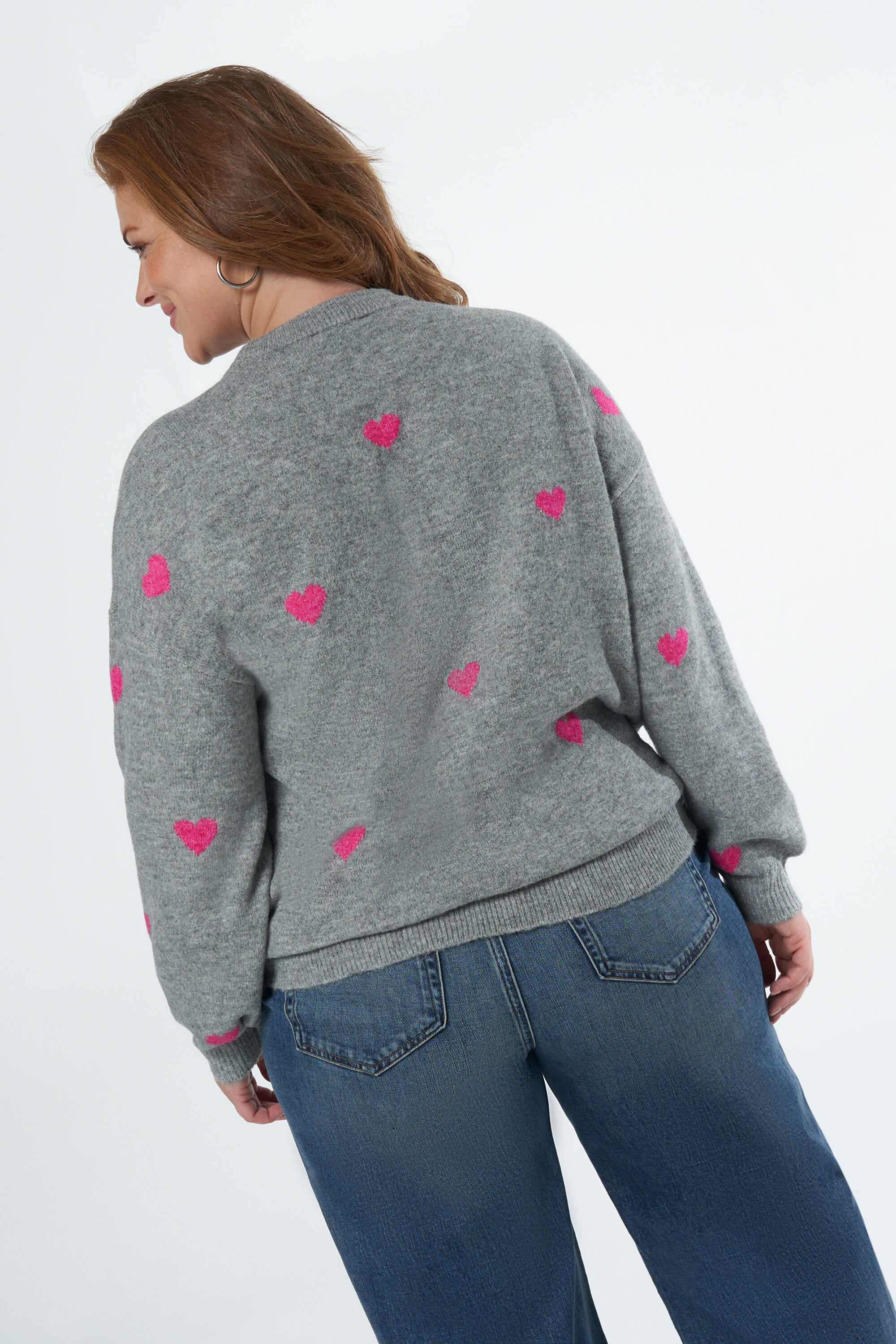 Trui met hartjes patroon image number 3