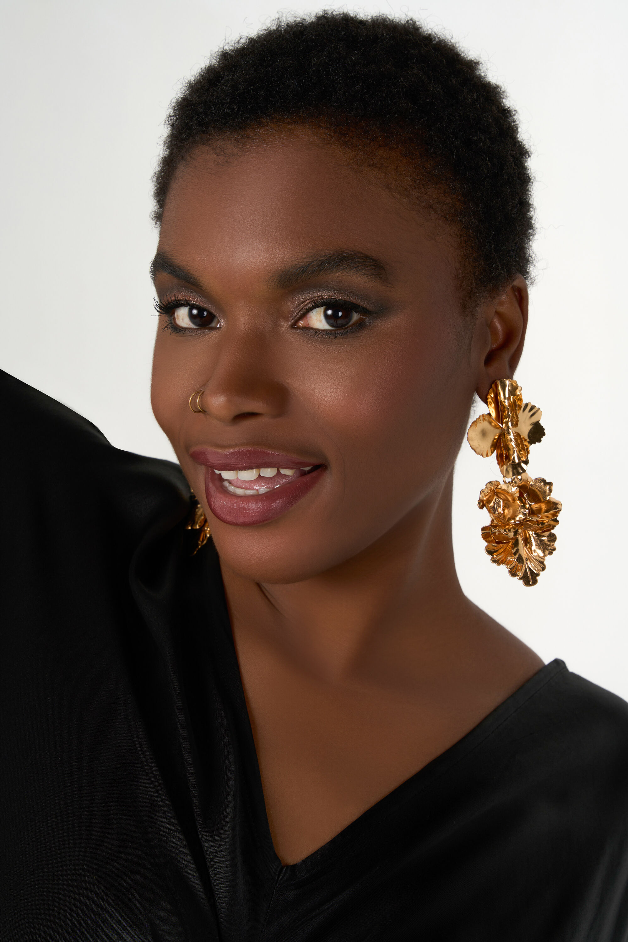 Maxi jurk met satijn image number 6