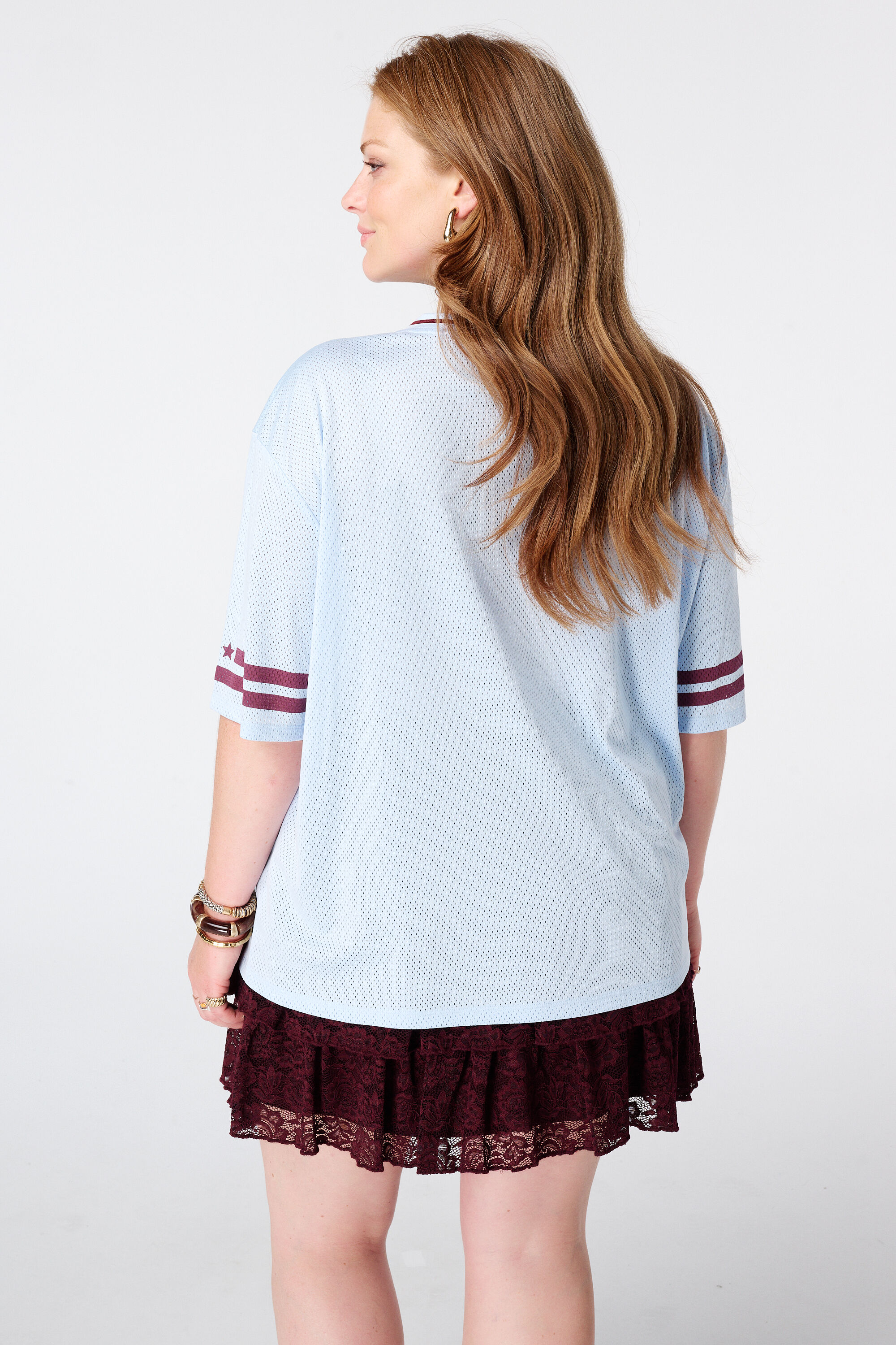 Oversized jersey met sportieve print image number 3