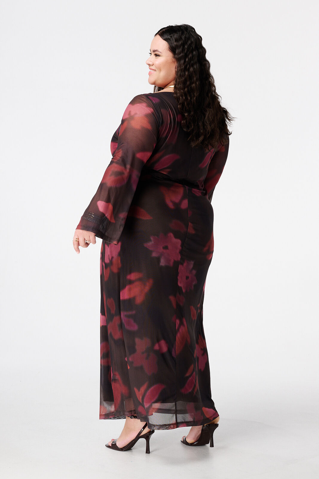 Maxi jurk van mesh image number 3