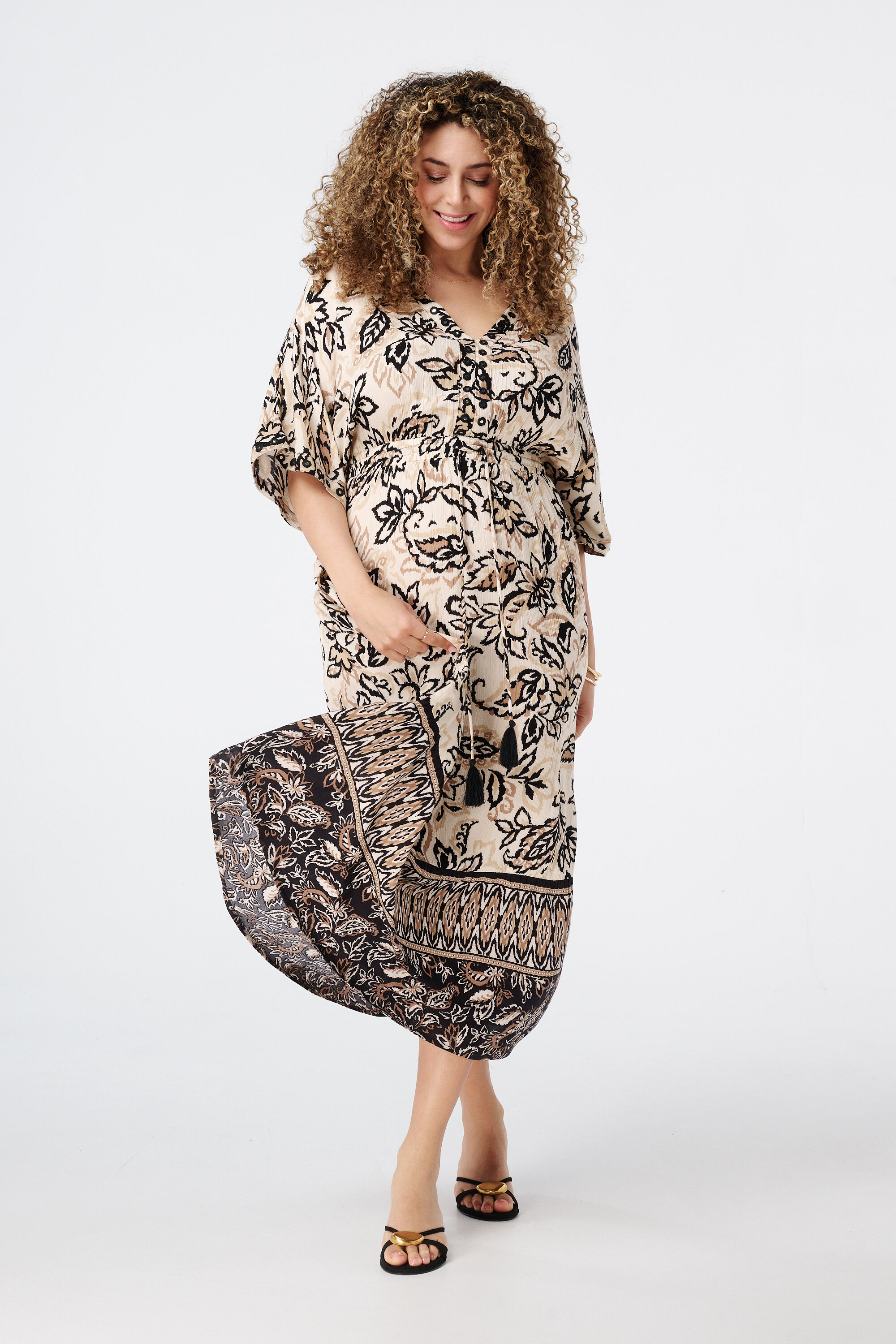 Maxi jurk met spiegel details image number 5