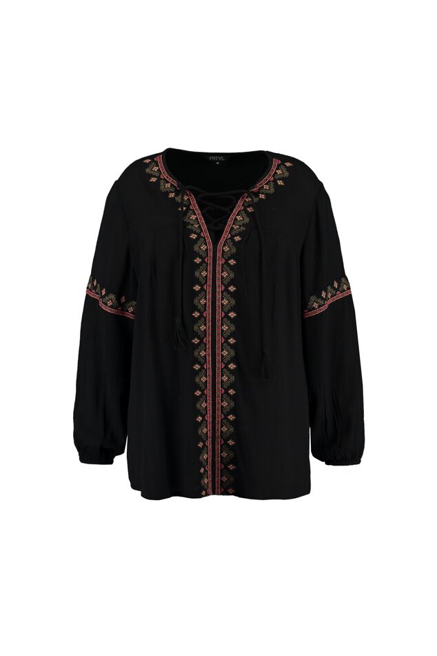 Blouse met geborduurd detail image number 2