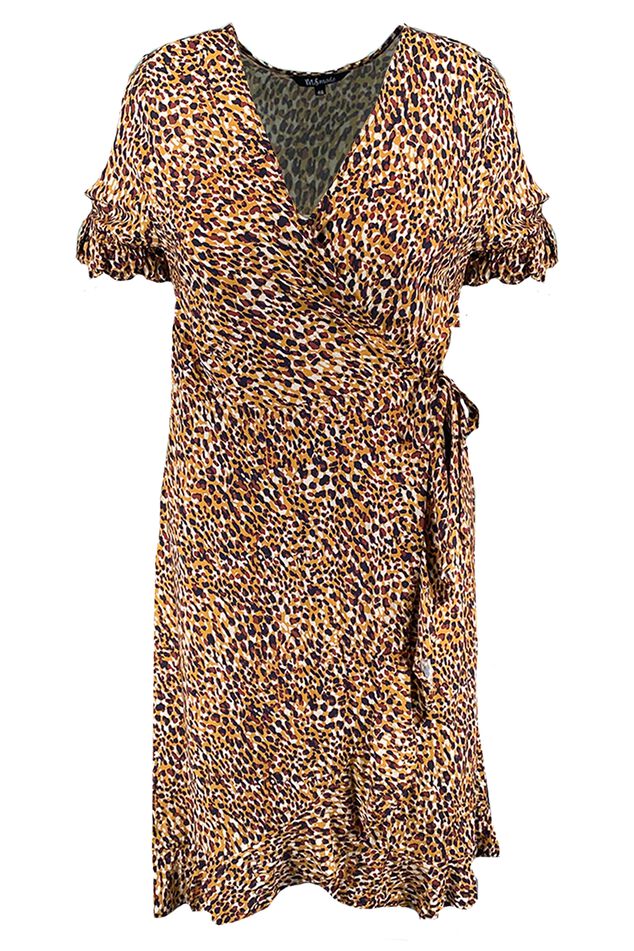 Overslag jurk met print image number 2