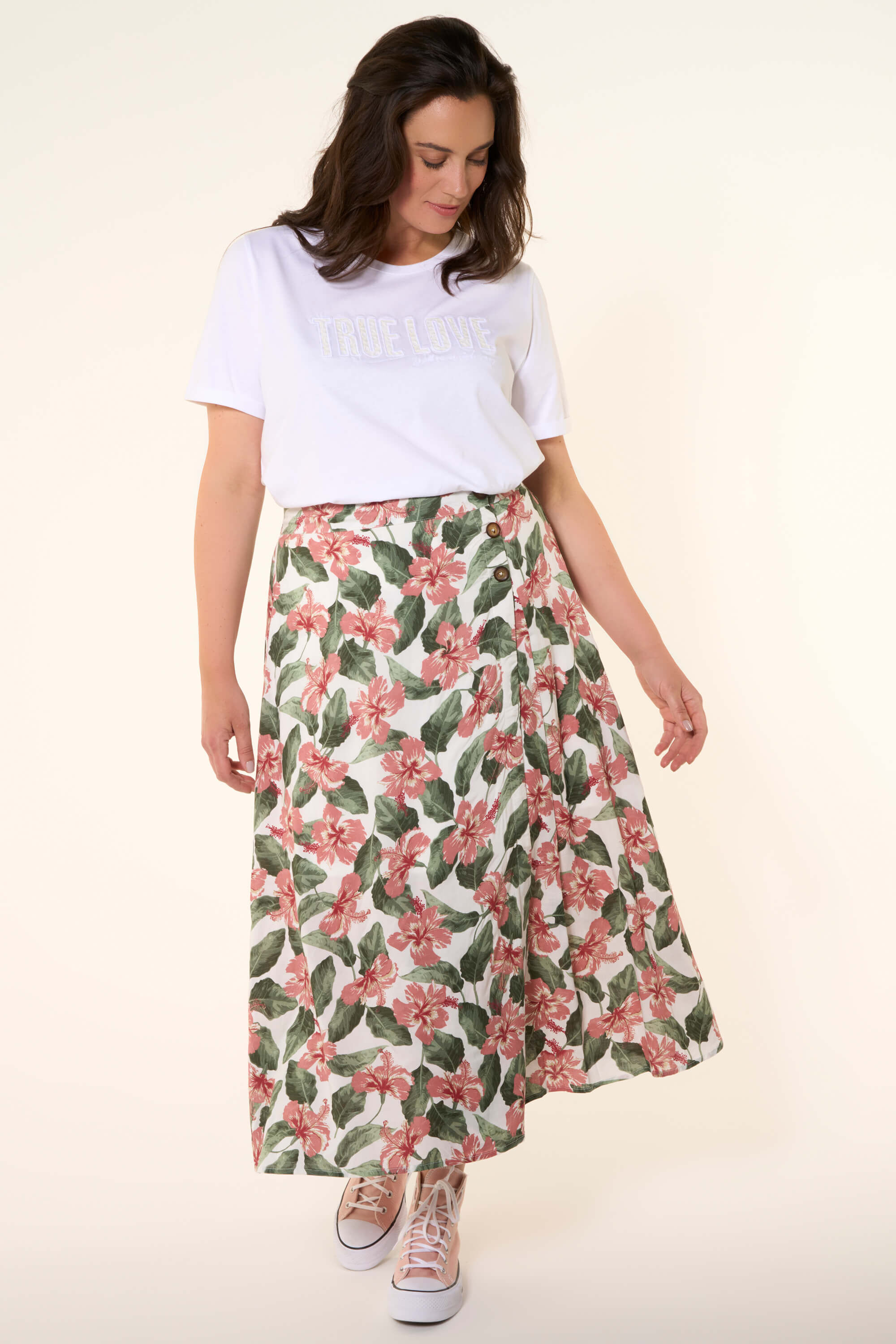 Dames Overslag rok met print MS Mode